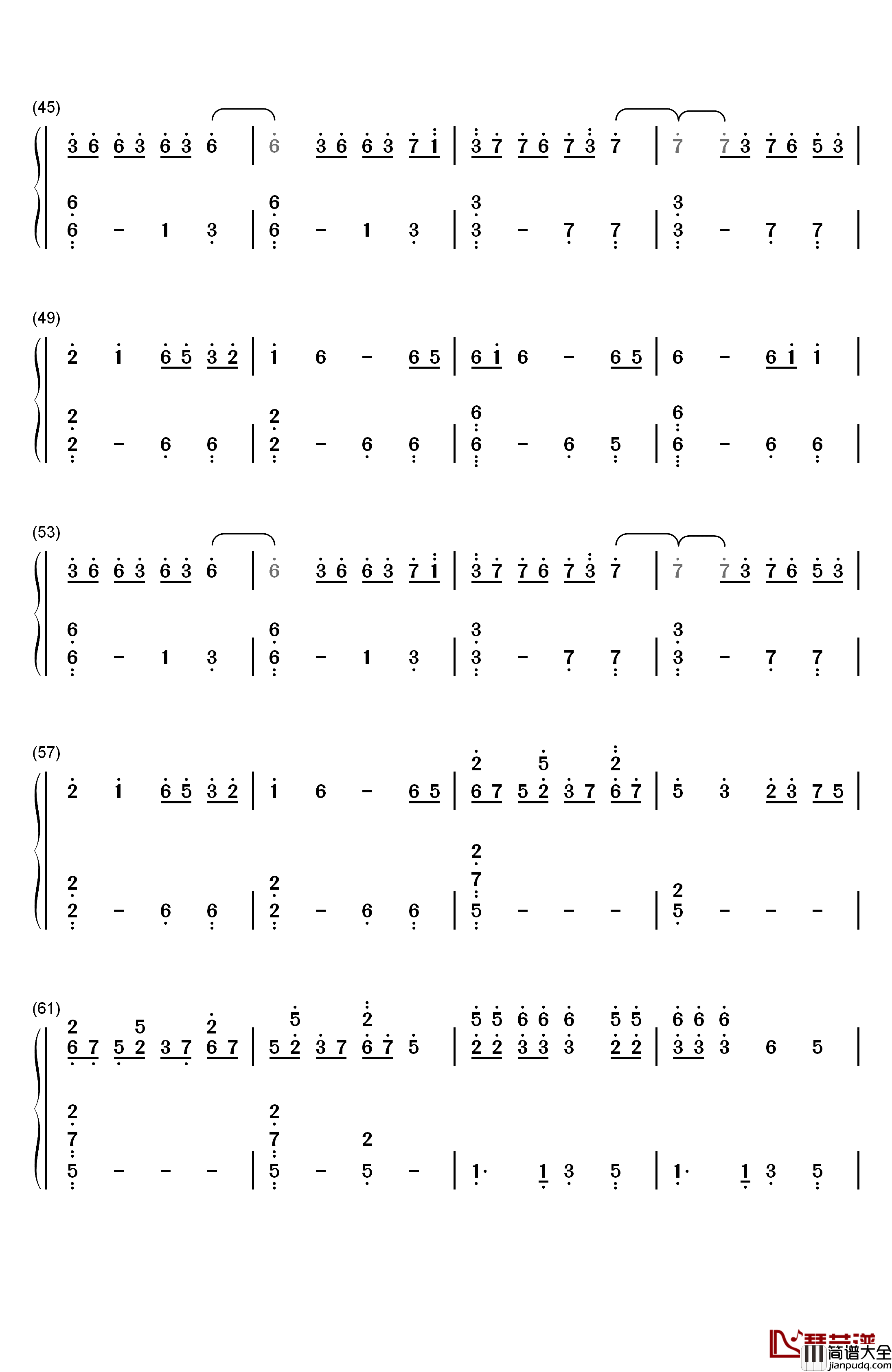 中国狂想曲钢琴简谱_数字双手_马克西姆