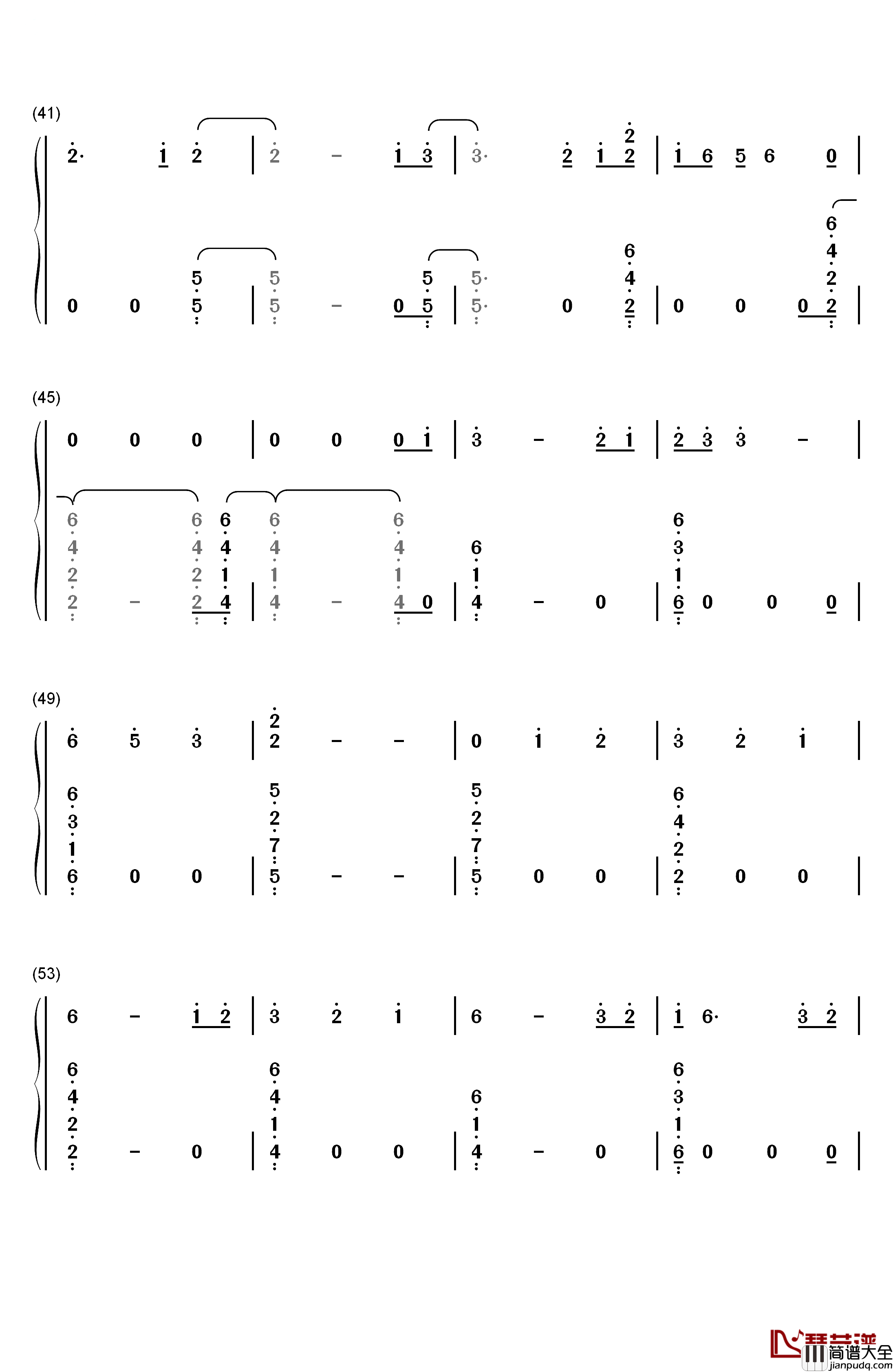 One_Woman_Man钢琴简谱_数字双手_John_Legend