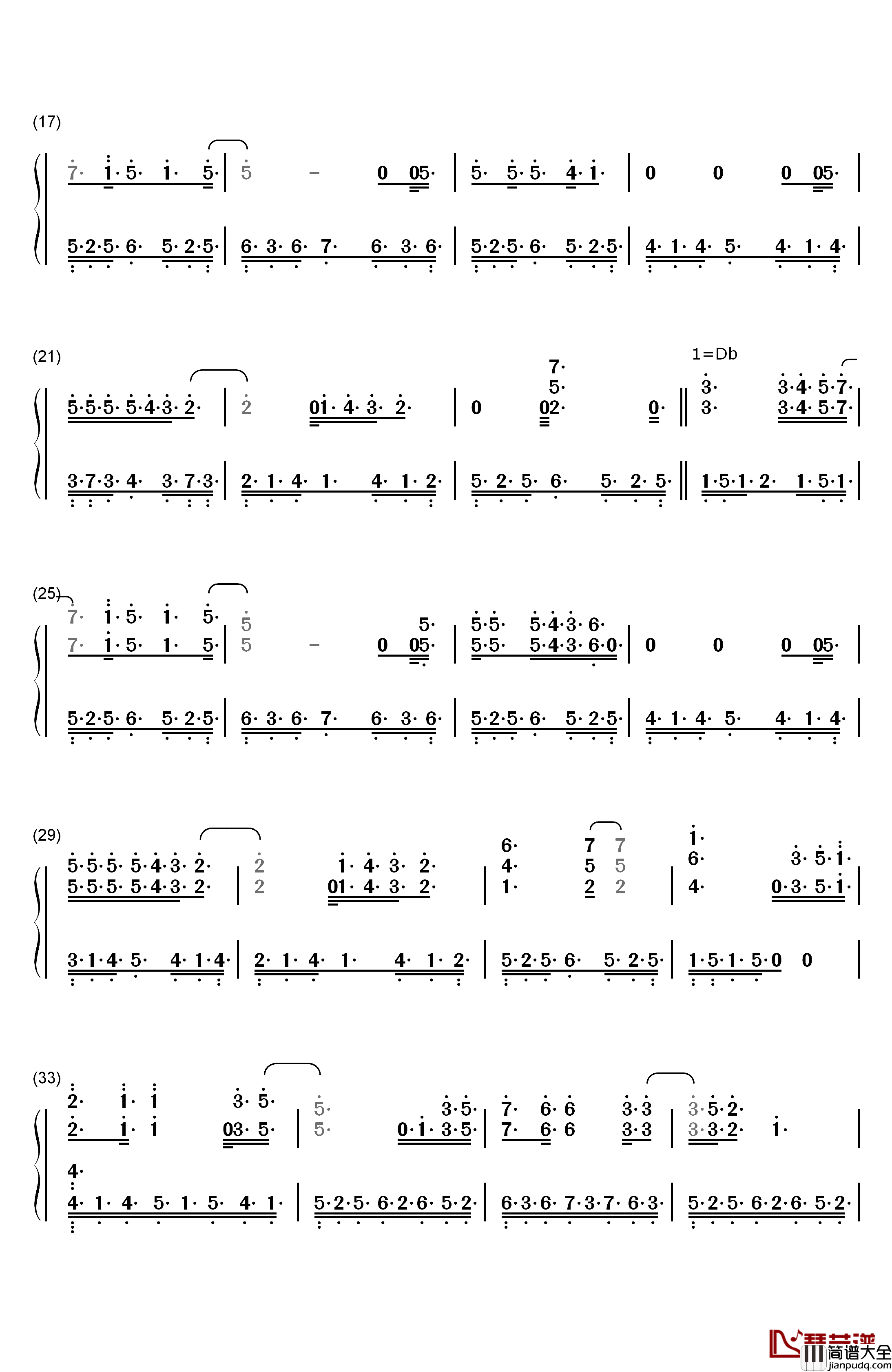 Million_Clouds钢琴简谱_数字双手_坂本真绫