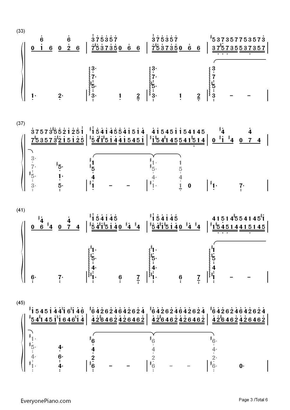 清晨钢琴简谱_数字双手_格里格