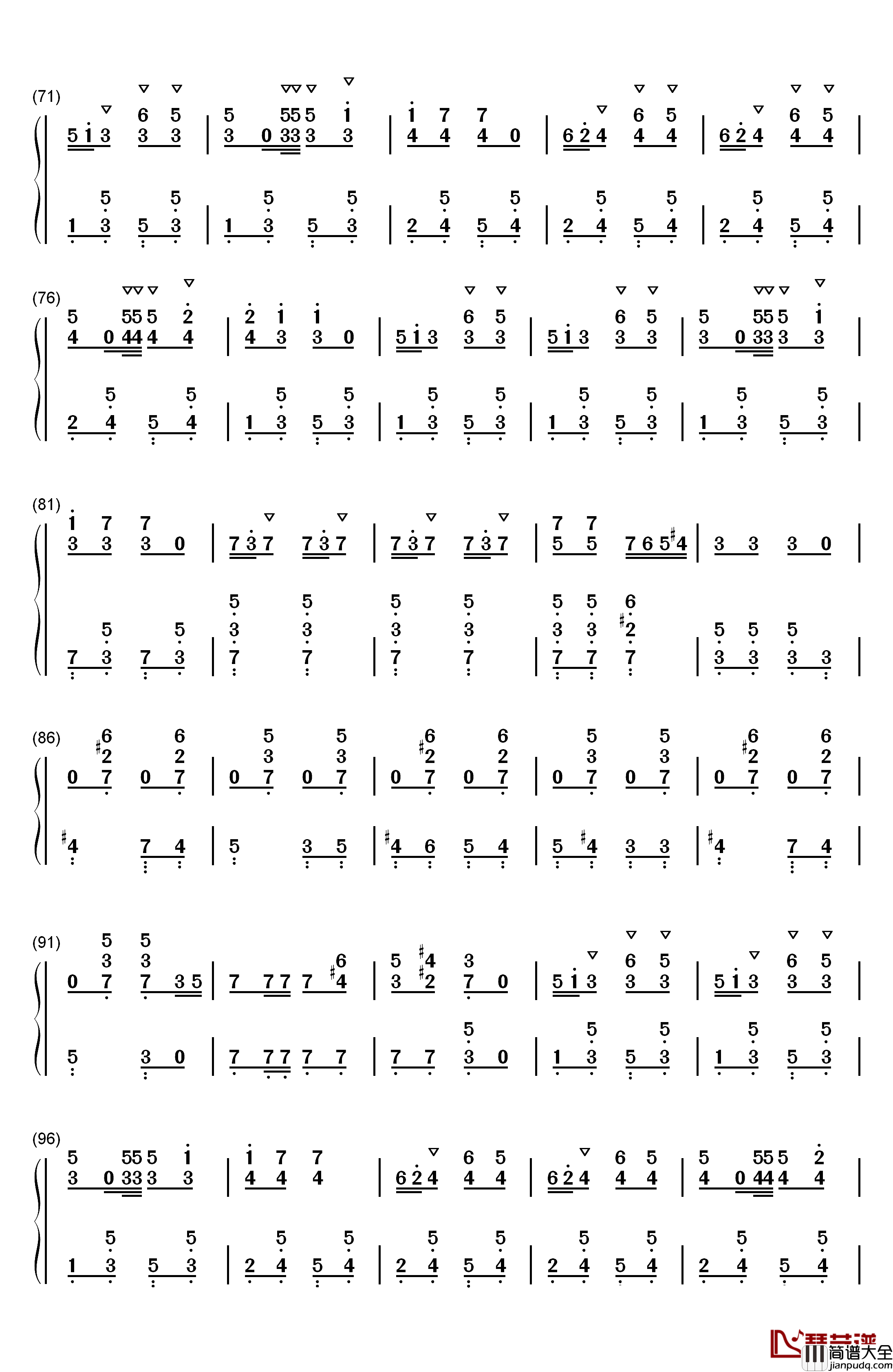 玩具兵进行曲钢琴简谱_数字双手_莱昂·耶塞尔