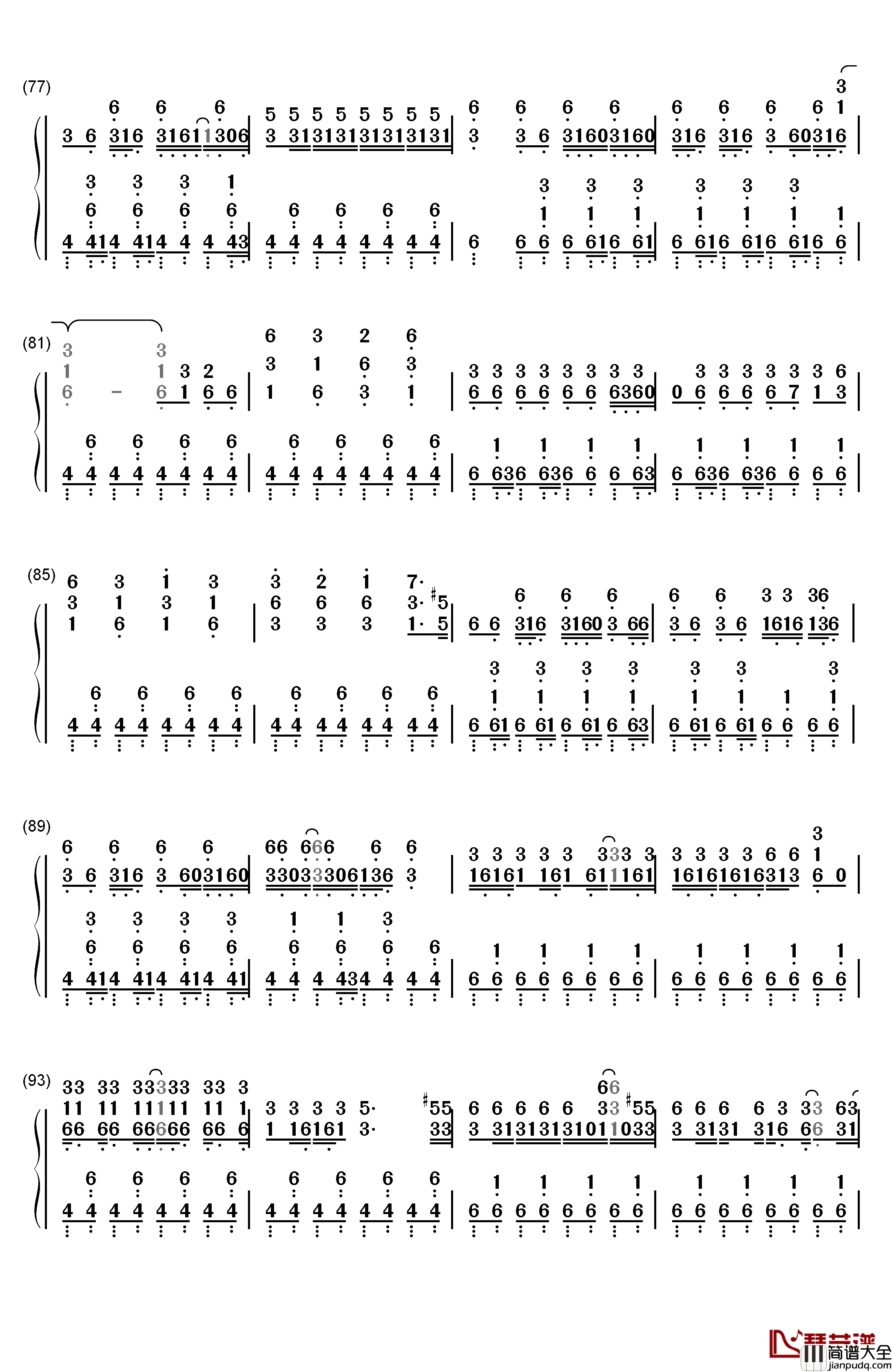 _裏表ラバーズ_(内外情人)钢琴简谱_数字双手_初音ミク__初音未来