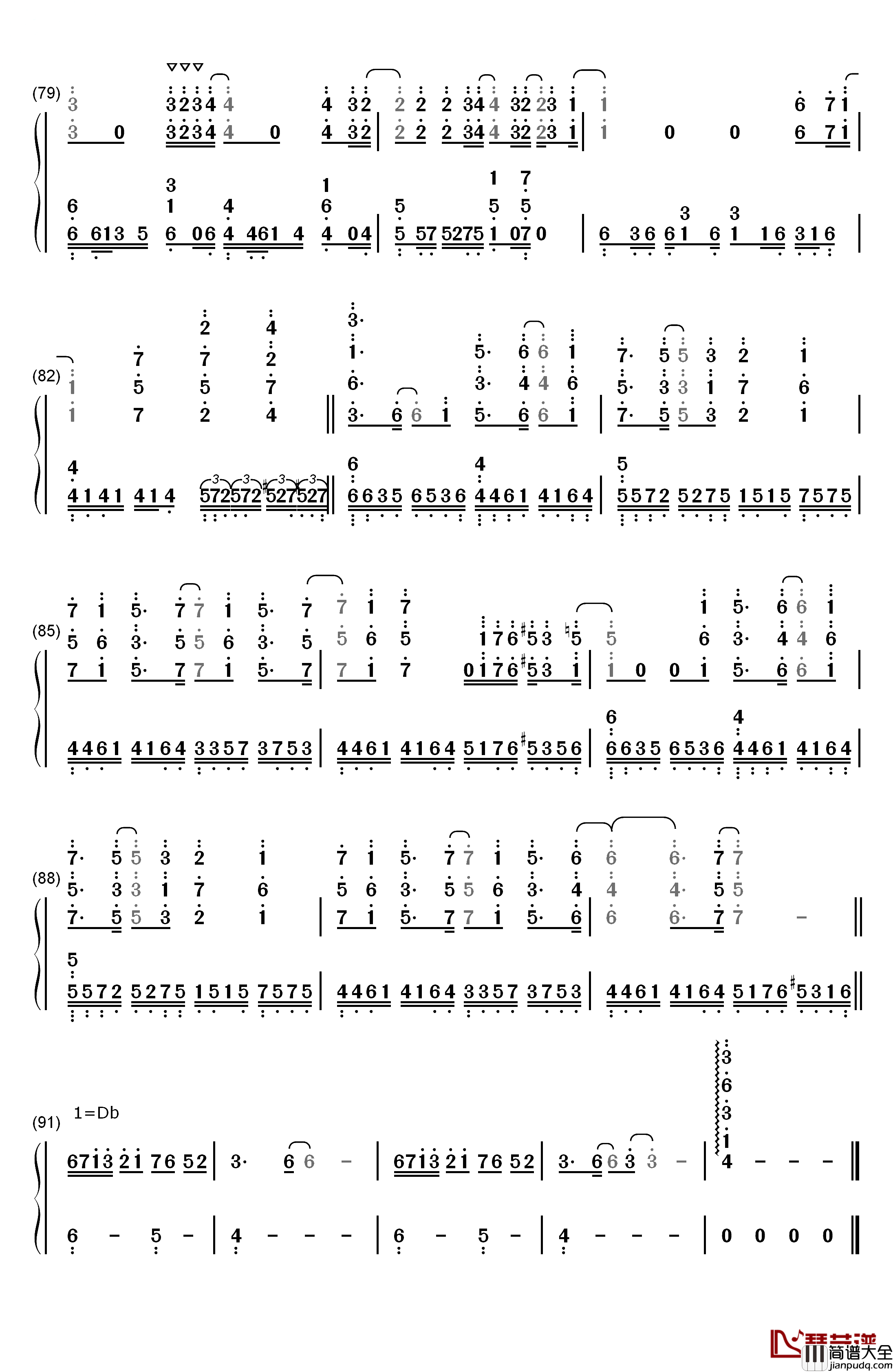 ASH钢琴简谱_数字双手_LiSA