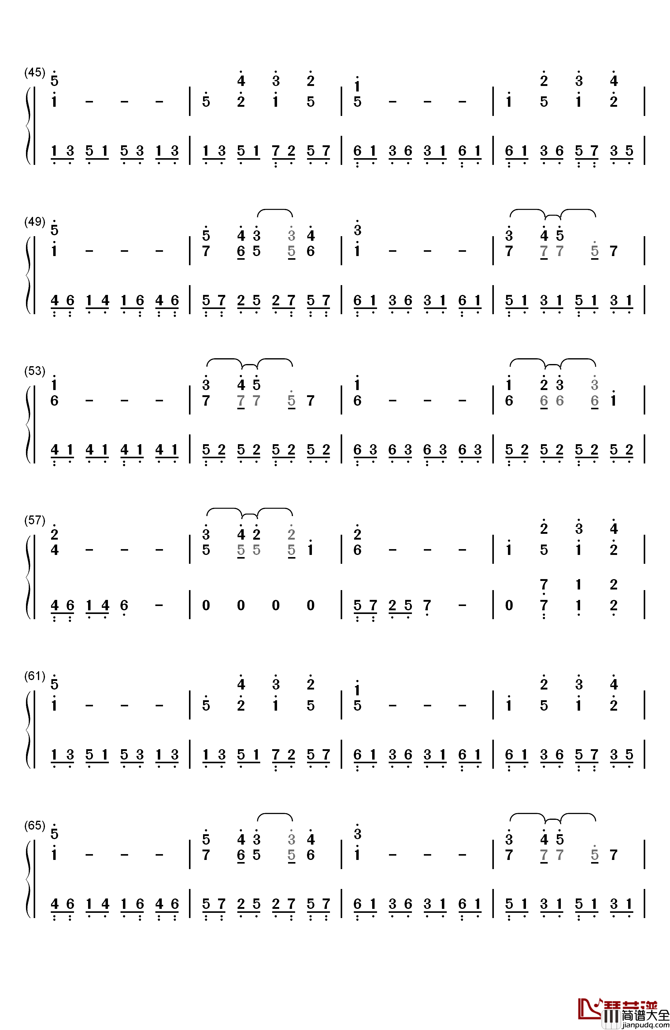 BIRD钢琴简谱_数字双手_松下优也