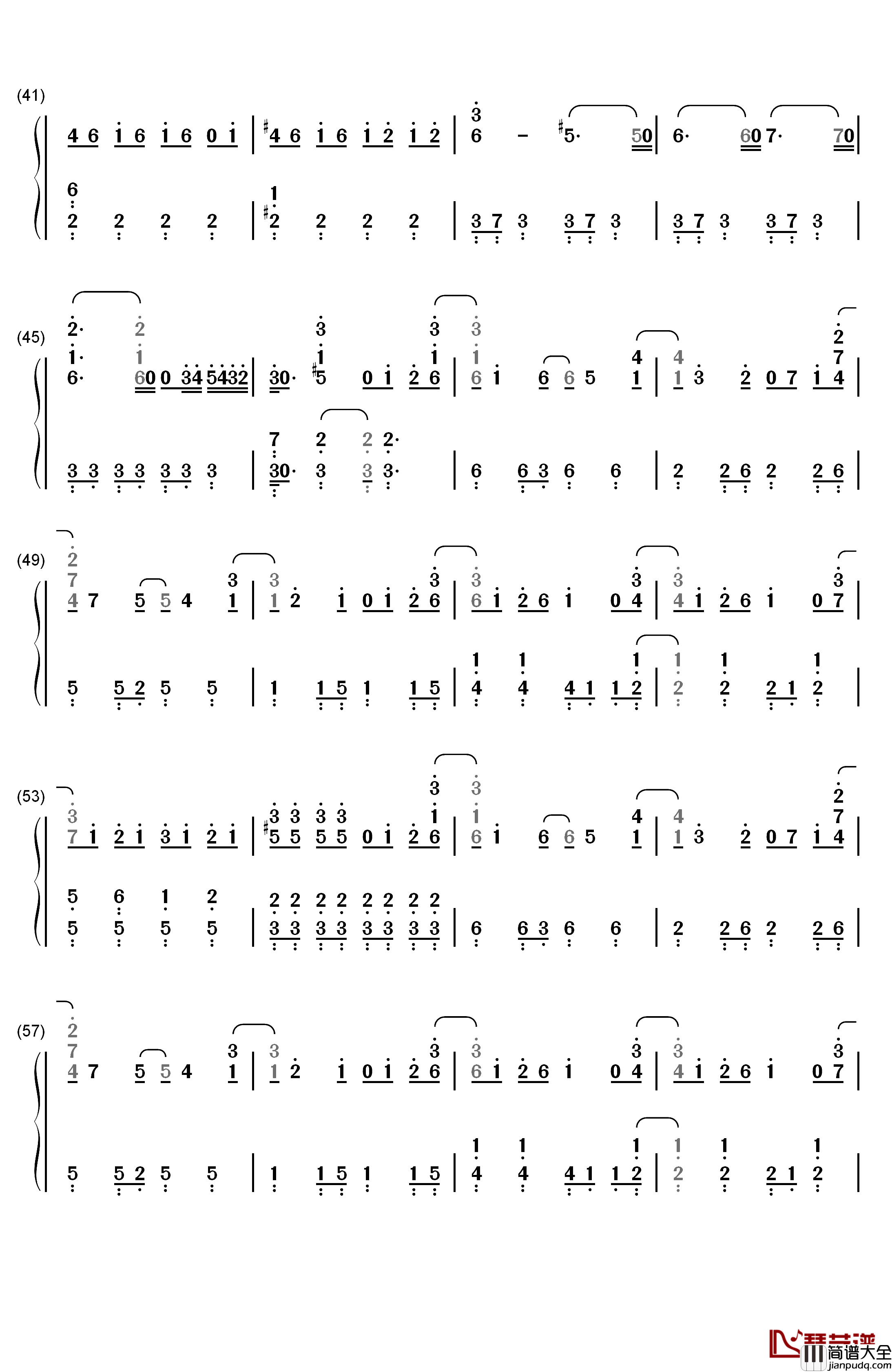 ハロウィンナイト(万圣节之夜)钢琴简谱_数字双手_AKB48