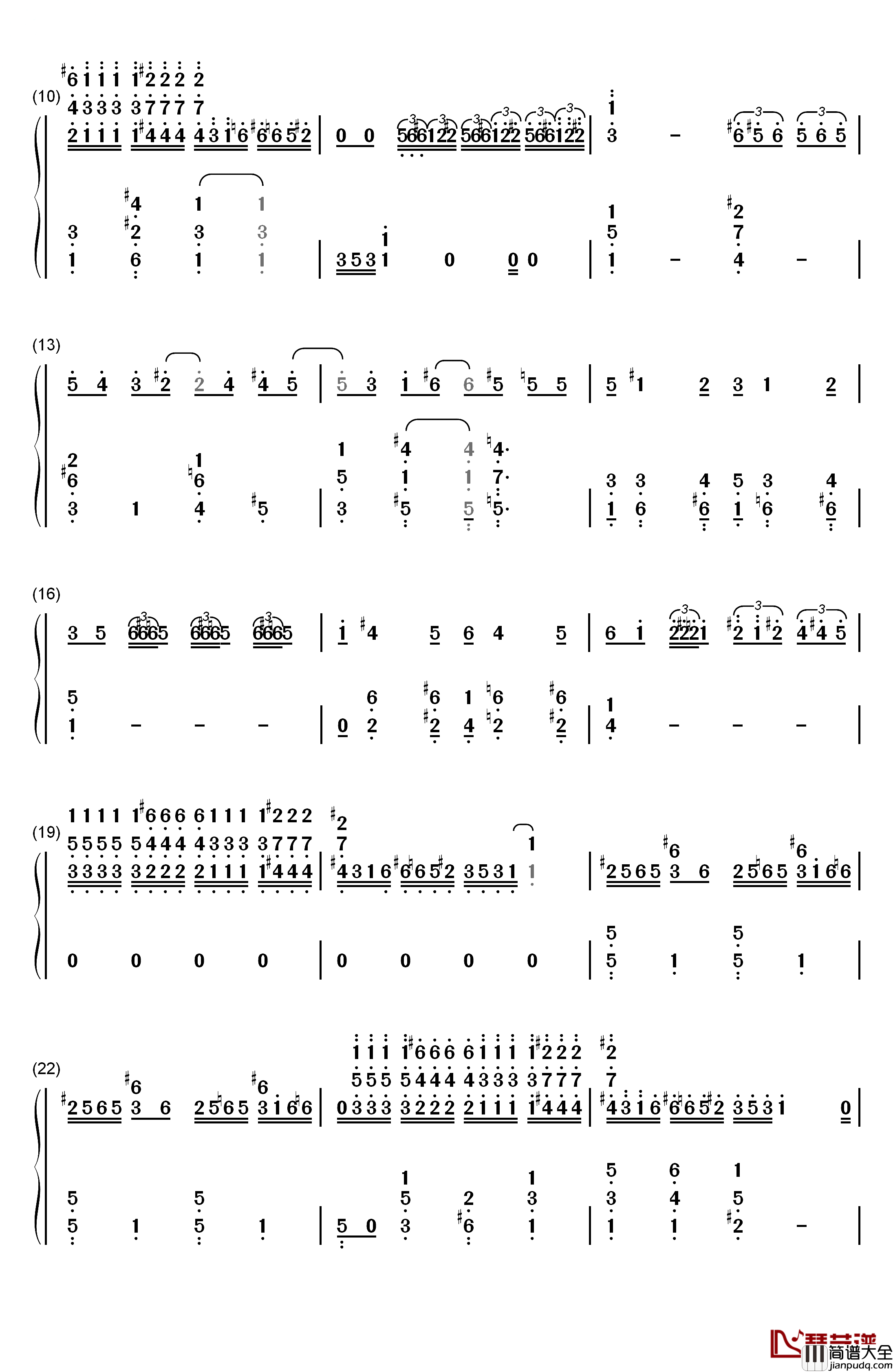 蓝色狂想曲钢琴简谱_数字双手_乔治·格什温__George_Gershwin