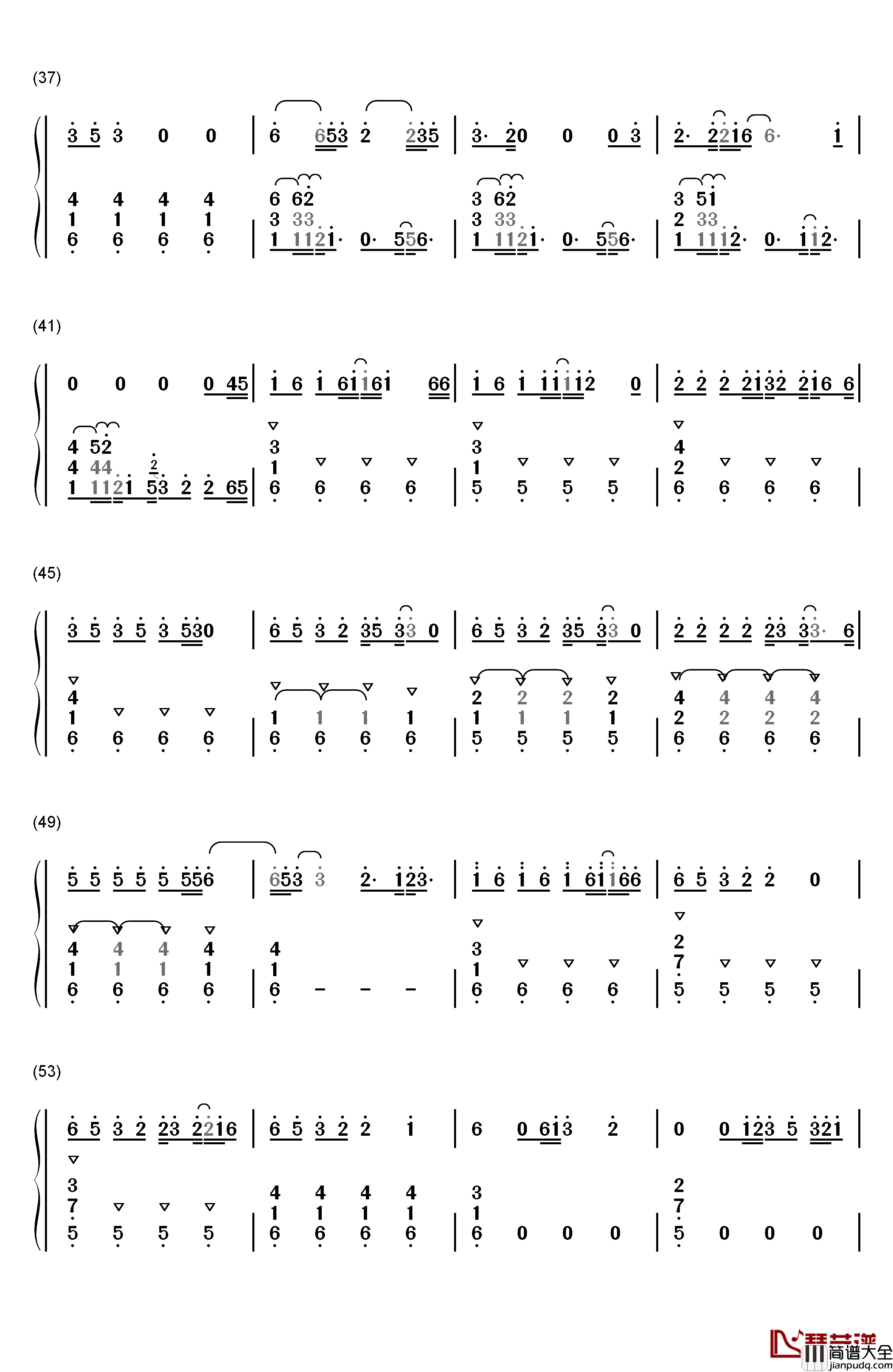 Something_Big钢琴简谱_数字双手_Shawn_Mendes