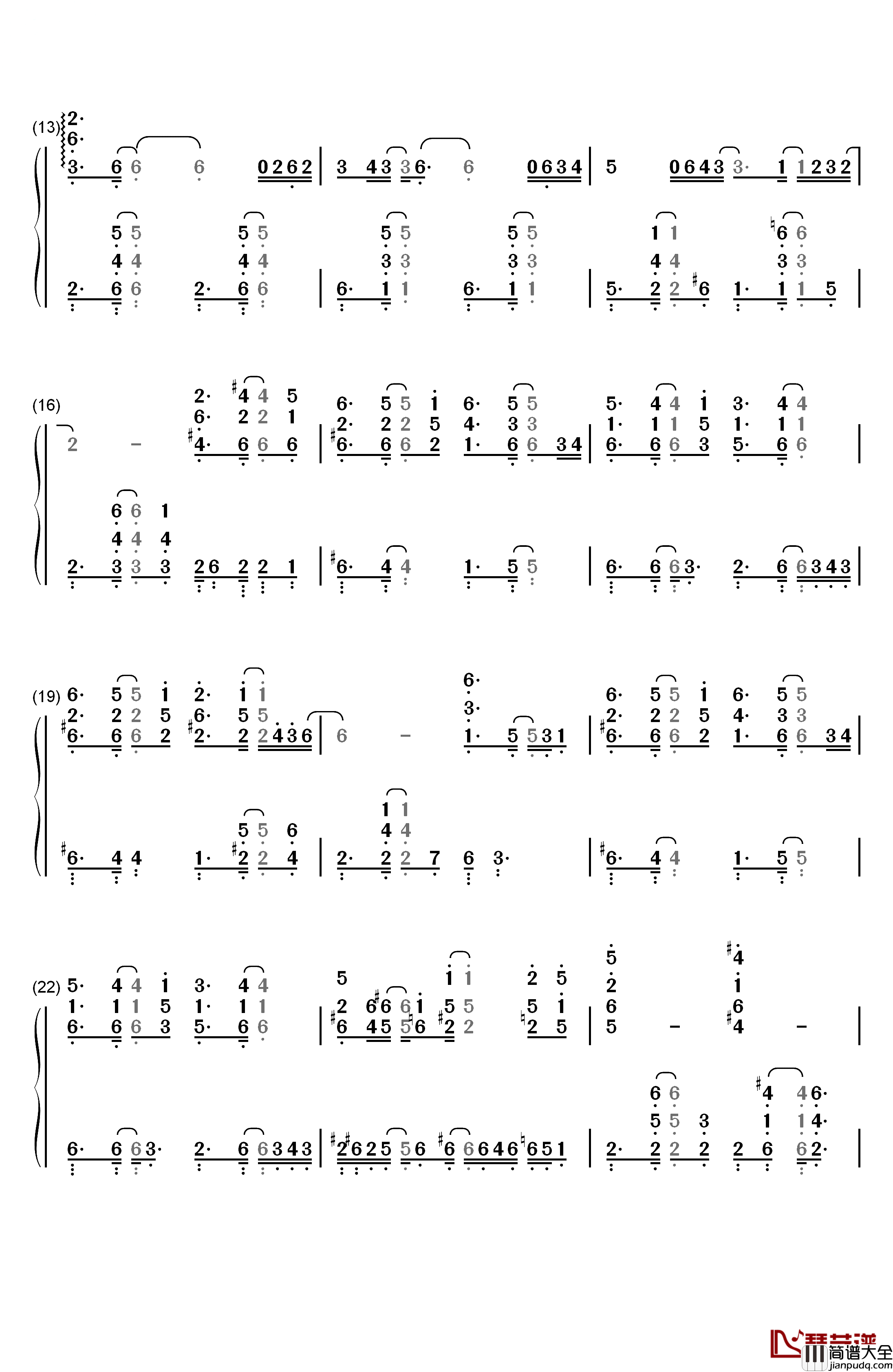 Gate_of_Steiner钢琴简谱_数字双手_命运石之门