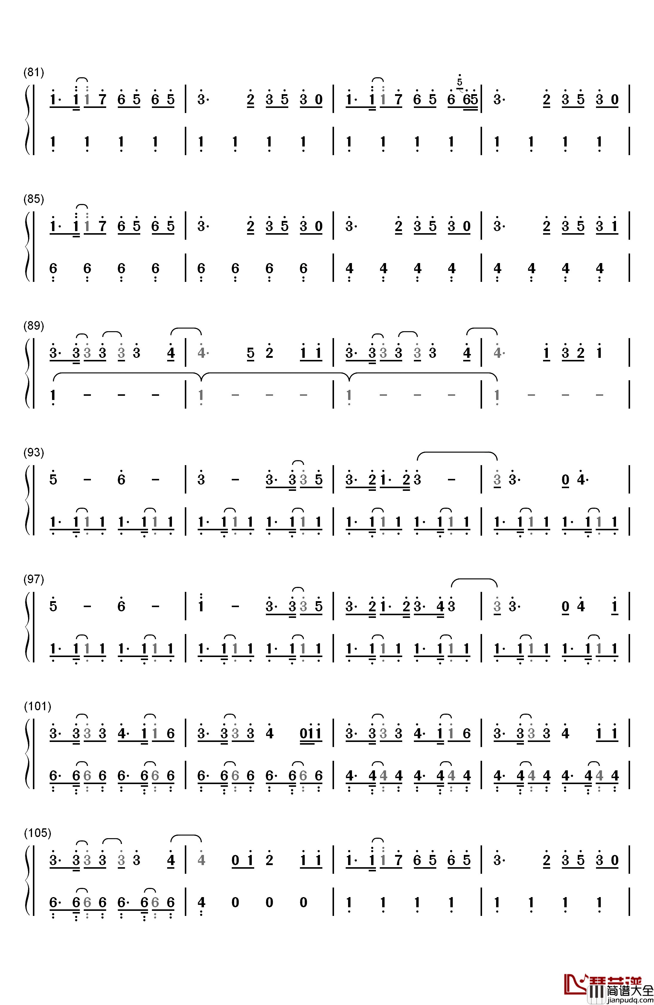 I_Lived钢琴简谱_数字双手_OneRepublic