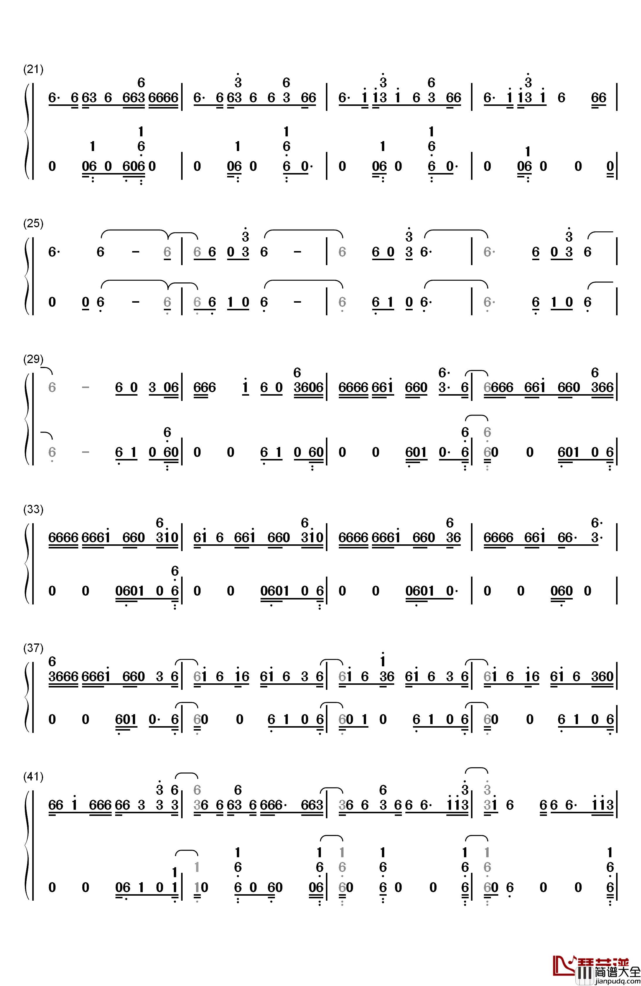 Barbie_Tingz钢琴简谱_数字双手_Nicki_Minaj