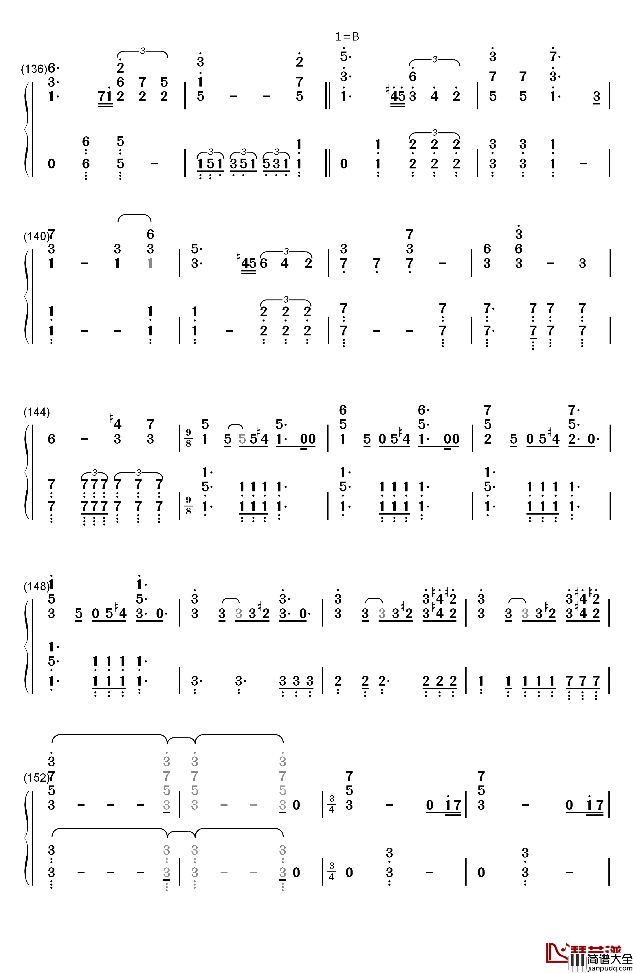 The_Adventures_of_Han钢琴简谱_数字双手_John_Williams
