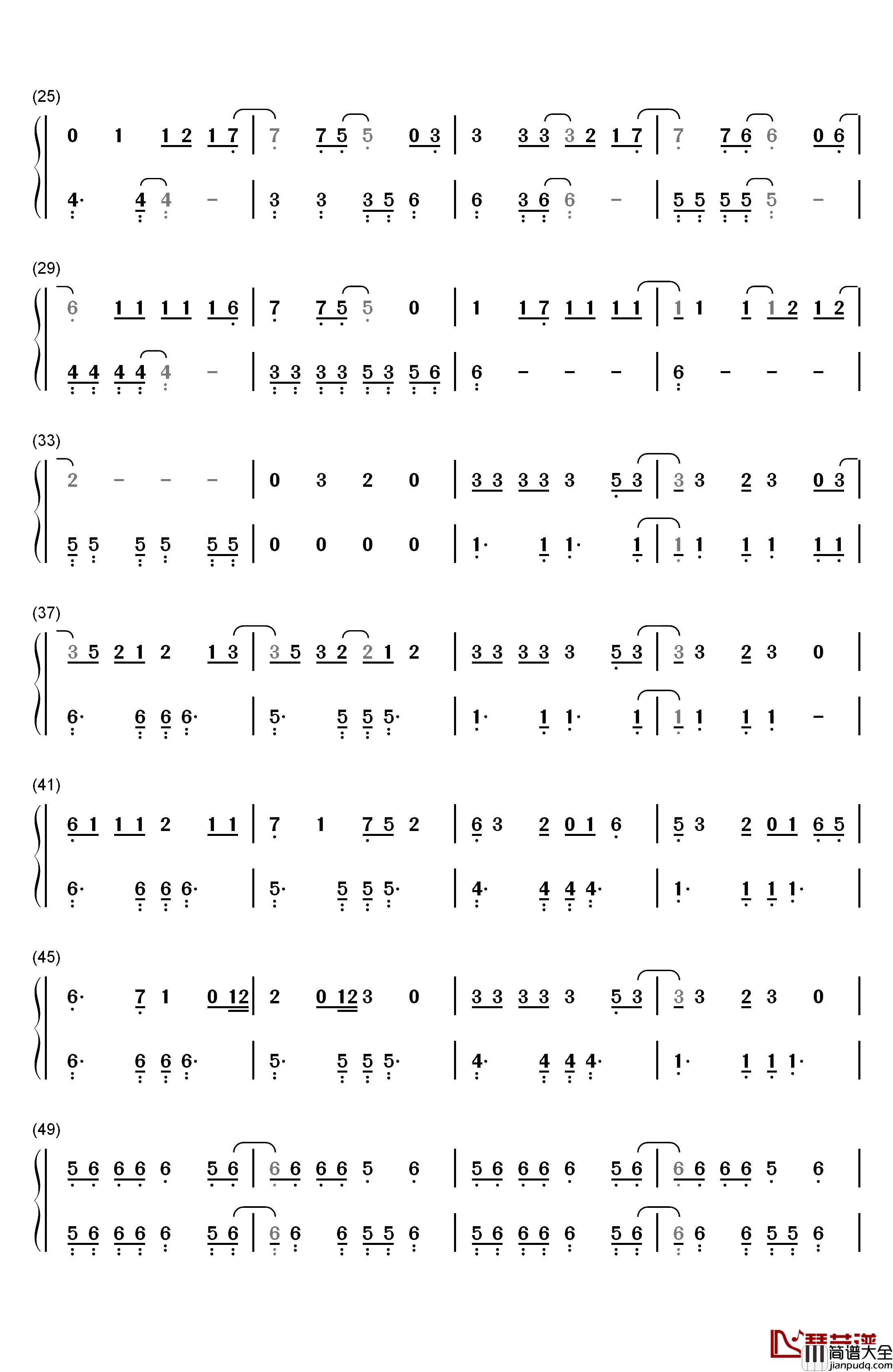 ガラスを割れ钢琴简谱_数字双手_欅坂46