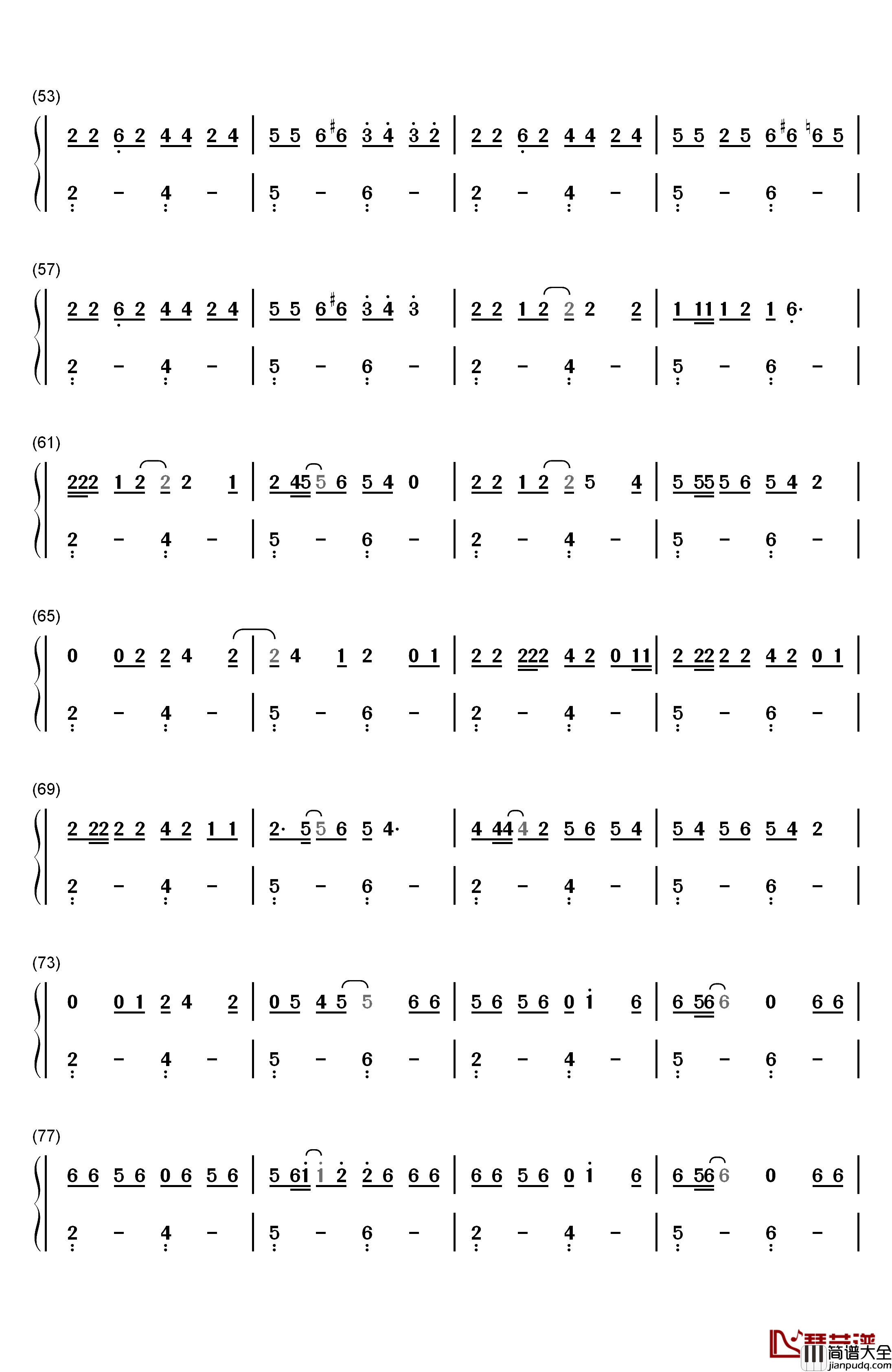 Teacher_Teacher钢琴简谱_数字双手_AKB48