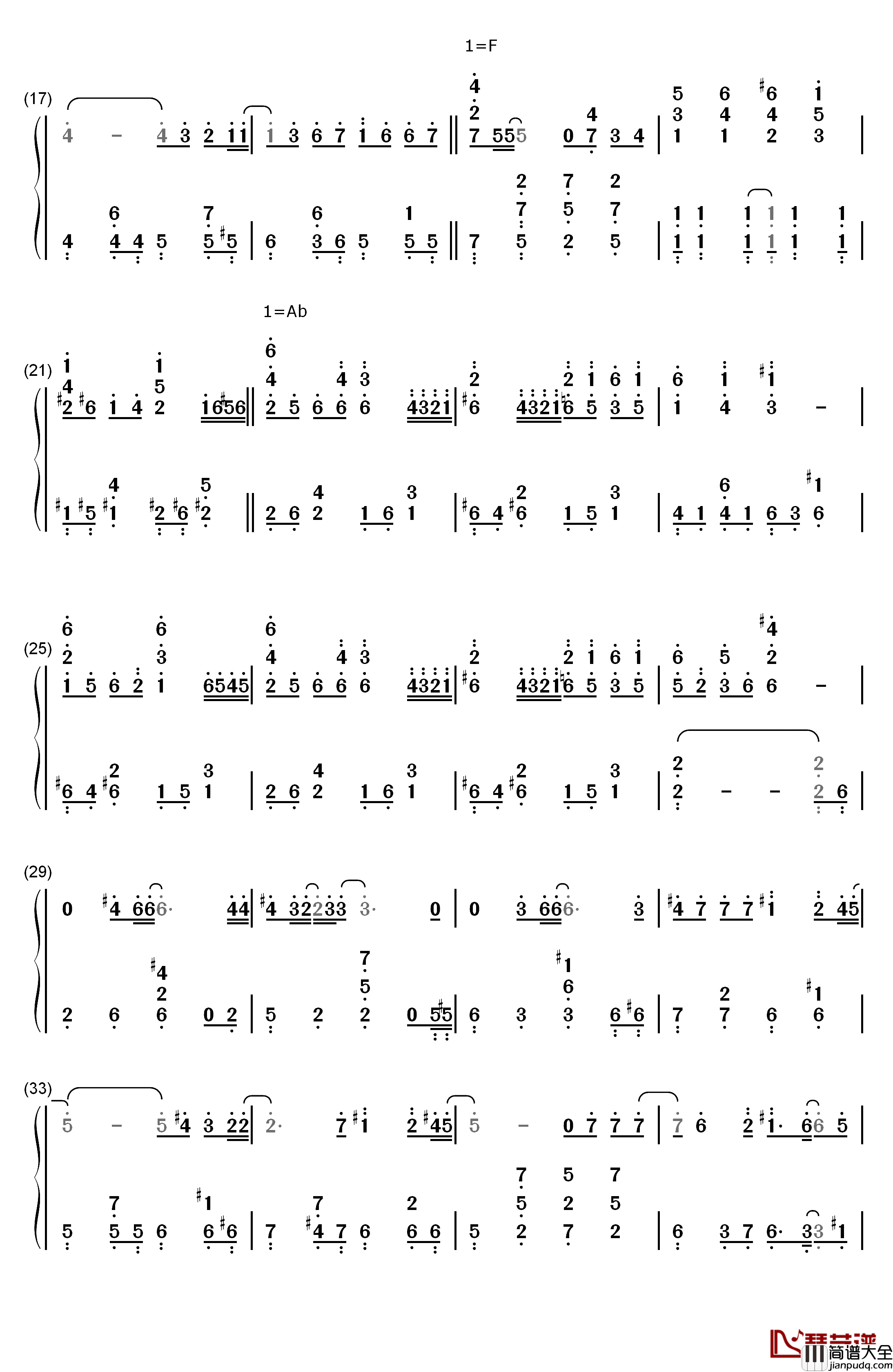secret_of_my_heart钢琴简谱_数字双手_仓木麻衣
