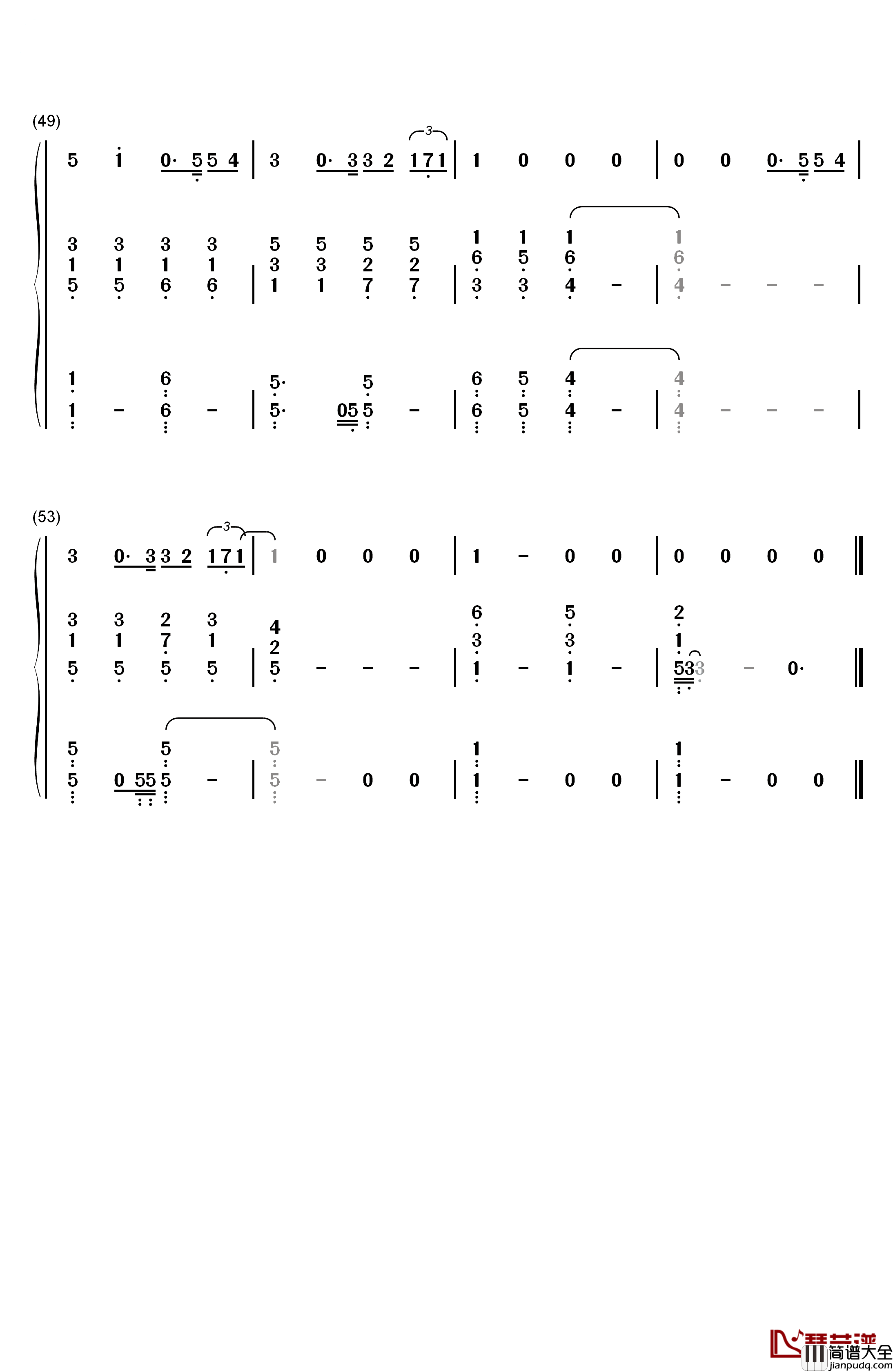 You_Raise_Me_Up钢琴简谱_数字双手_Westlife