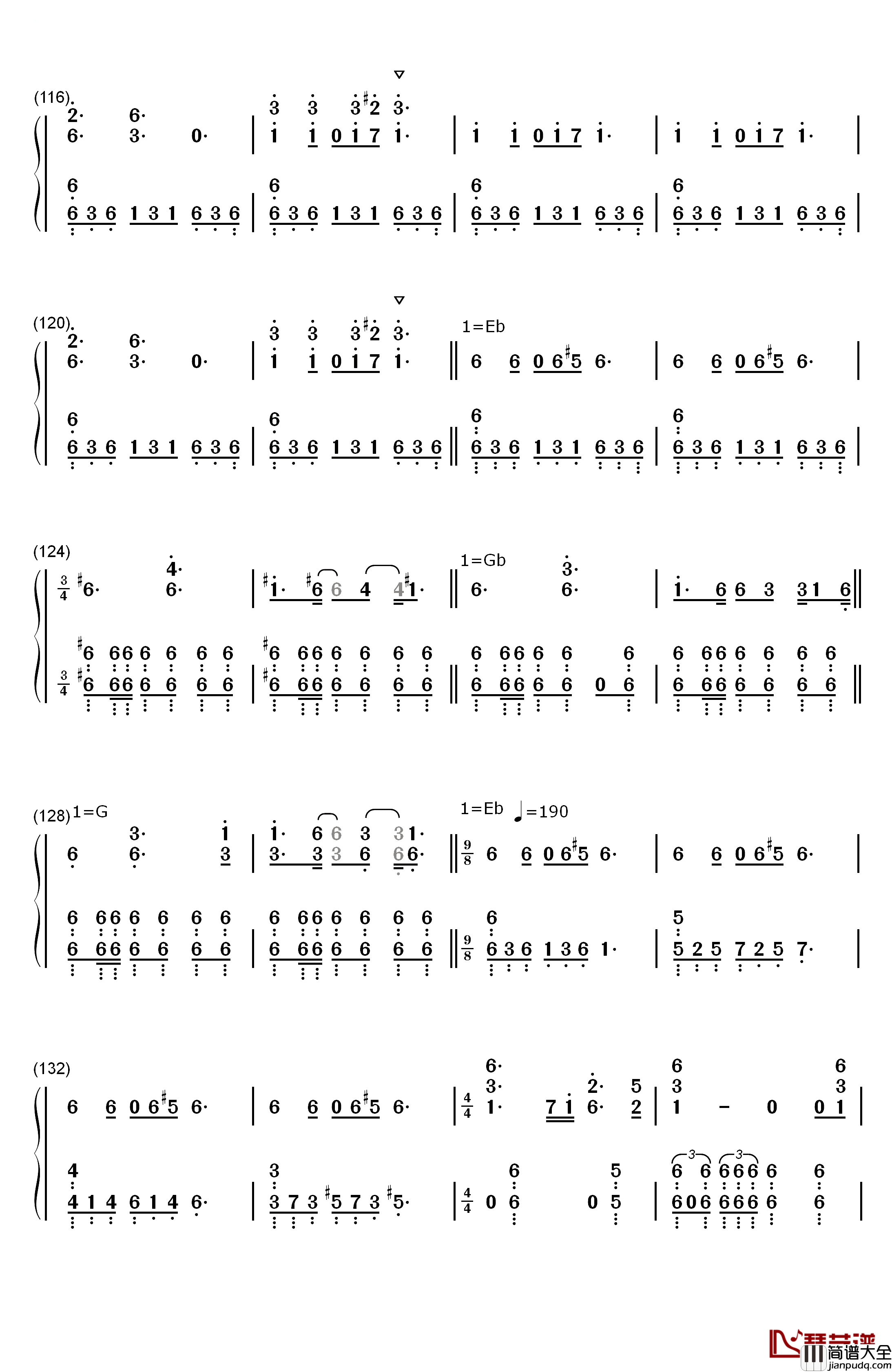 The_Adventures_of_Han钢琴简谱_数字双手_John_Williams