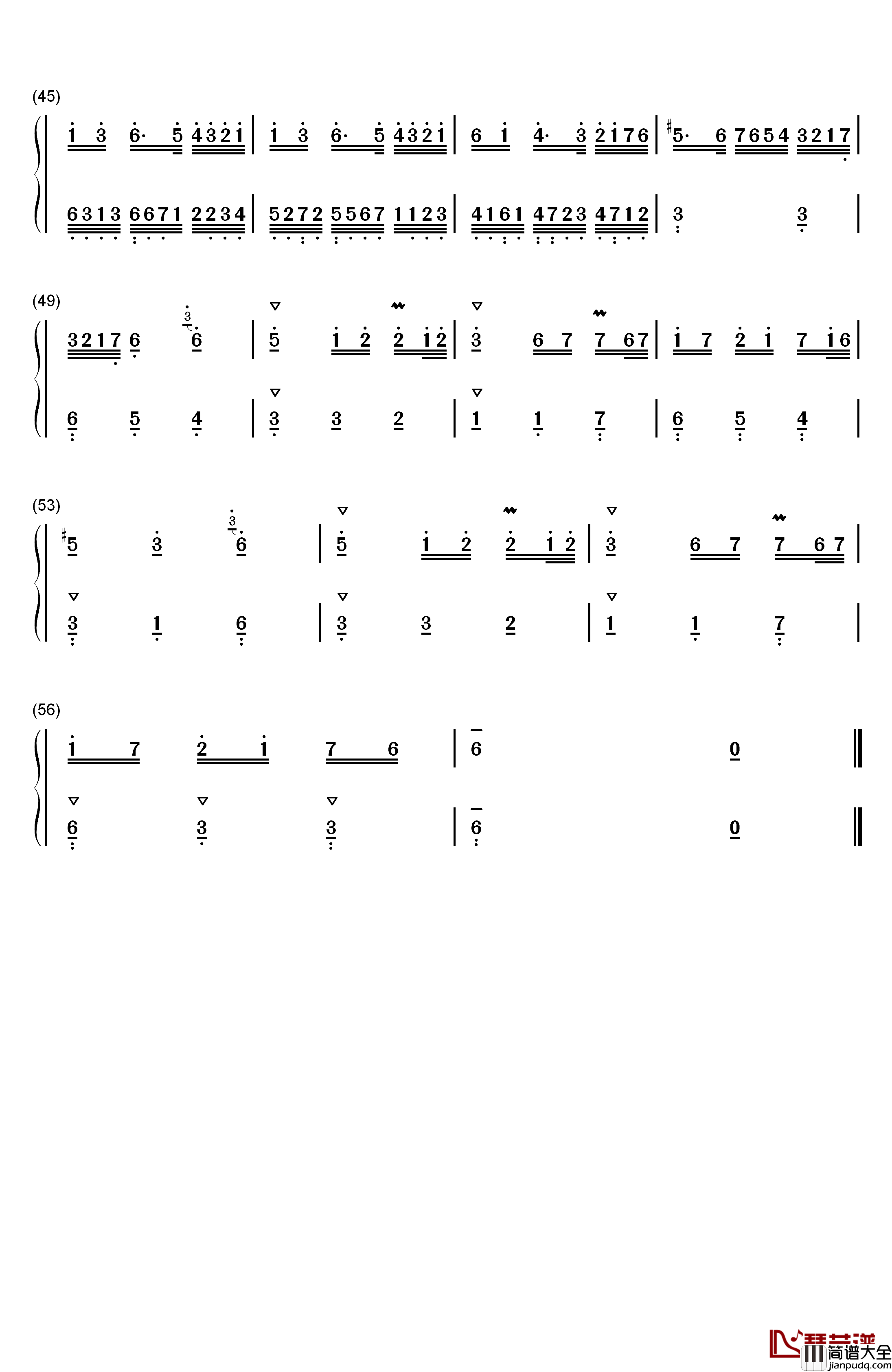 序曲_28钢琴简谱_数字双手_巴赫