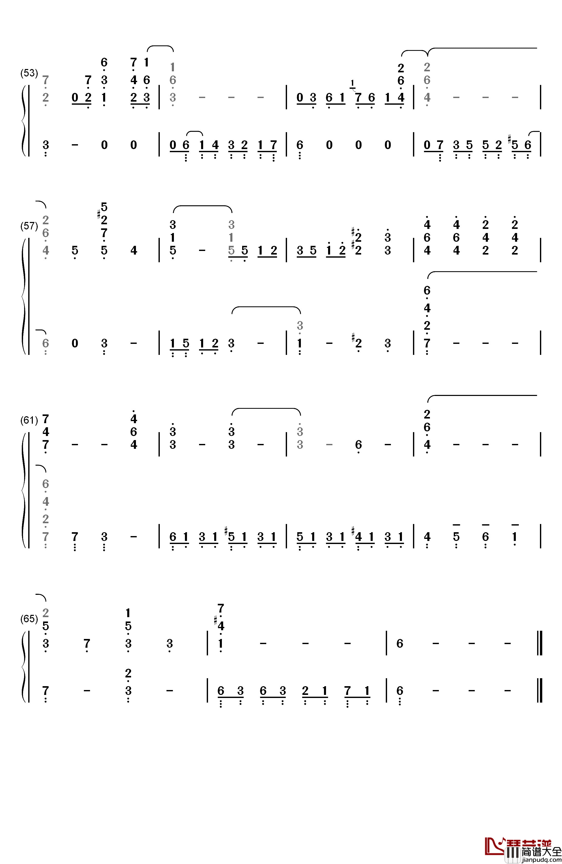 Autumn_Leaves钢琴简谱_数字双手_Joseph_Kosma