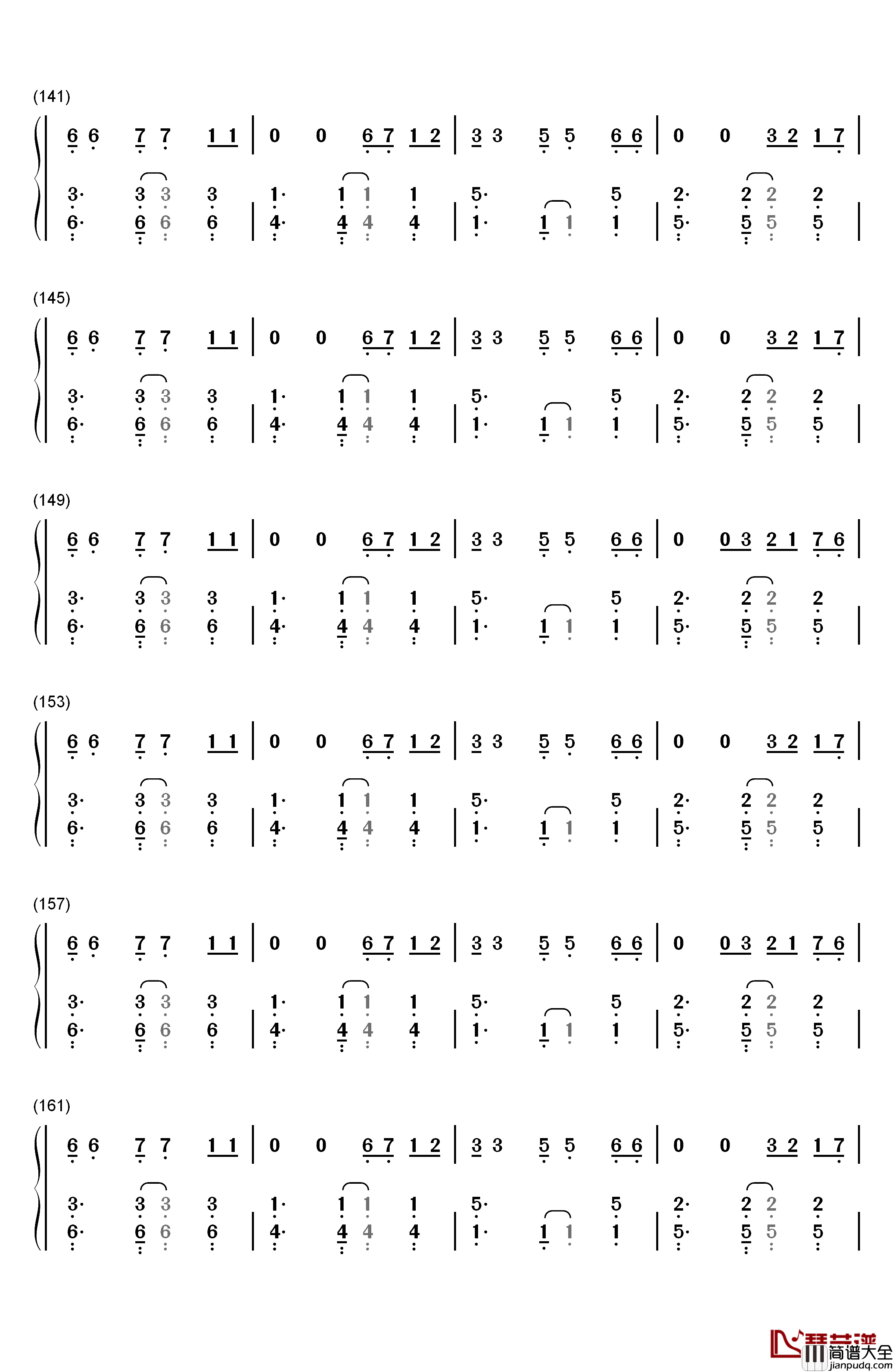Without_You钢琴简谱_数字双手_Avicii_Sandro_Cavazza