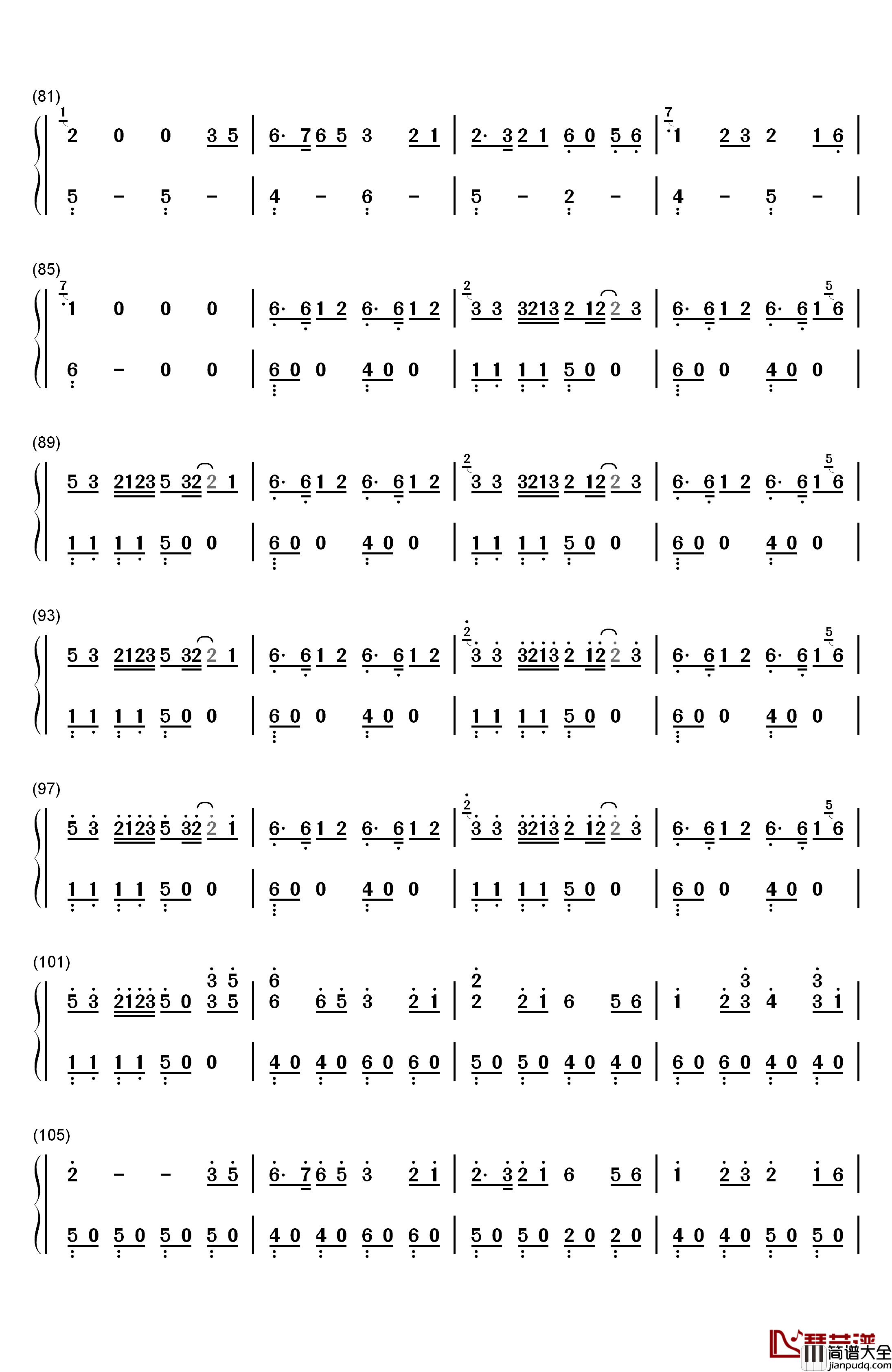 Monody钢琴简谱_数字双手_TheFatRat_Laura_Brehm