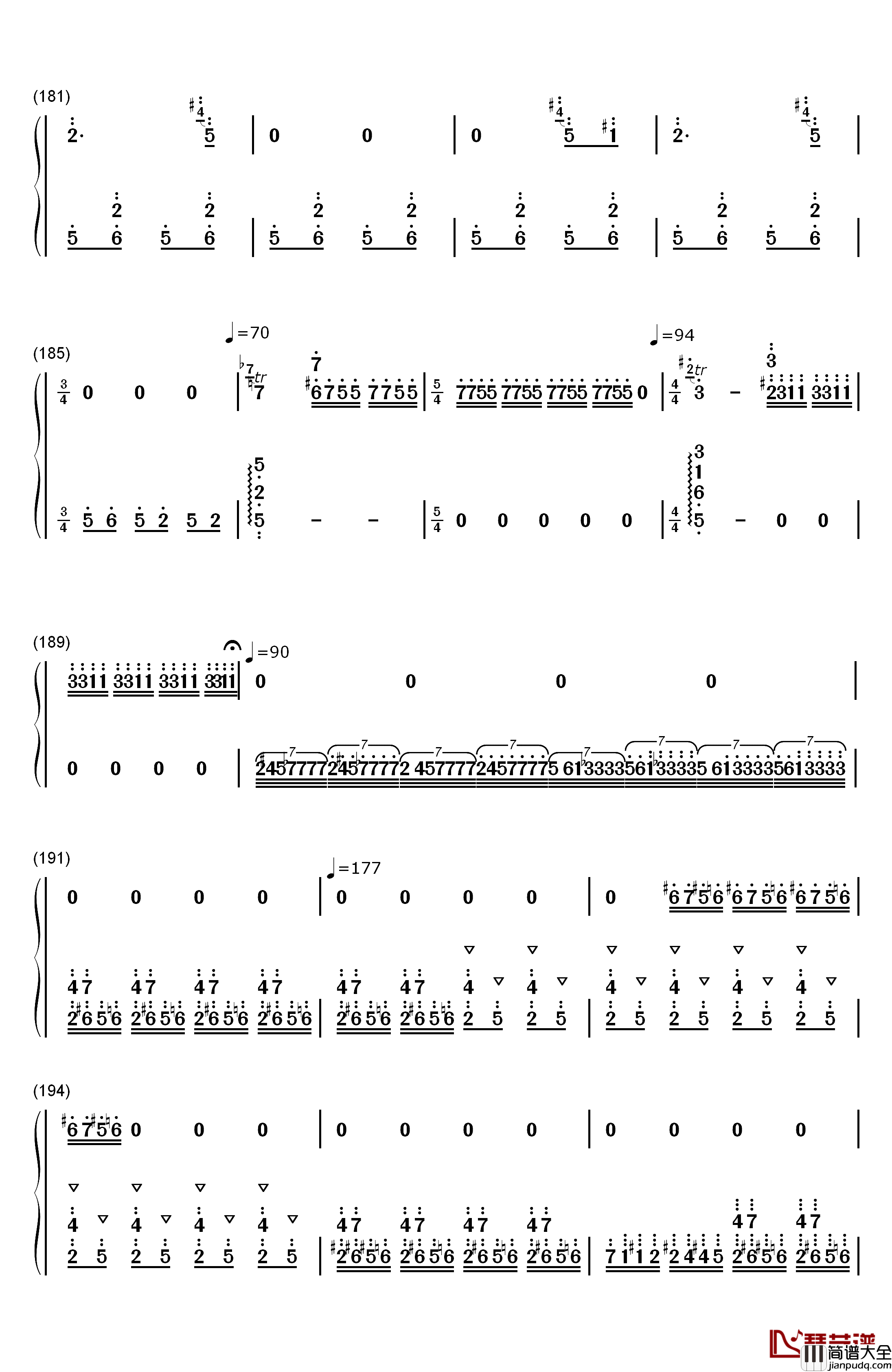 百鸟朝凤钢琴简谱_数字双手_王建中