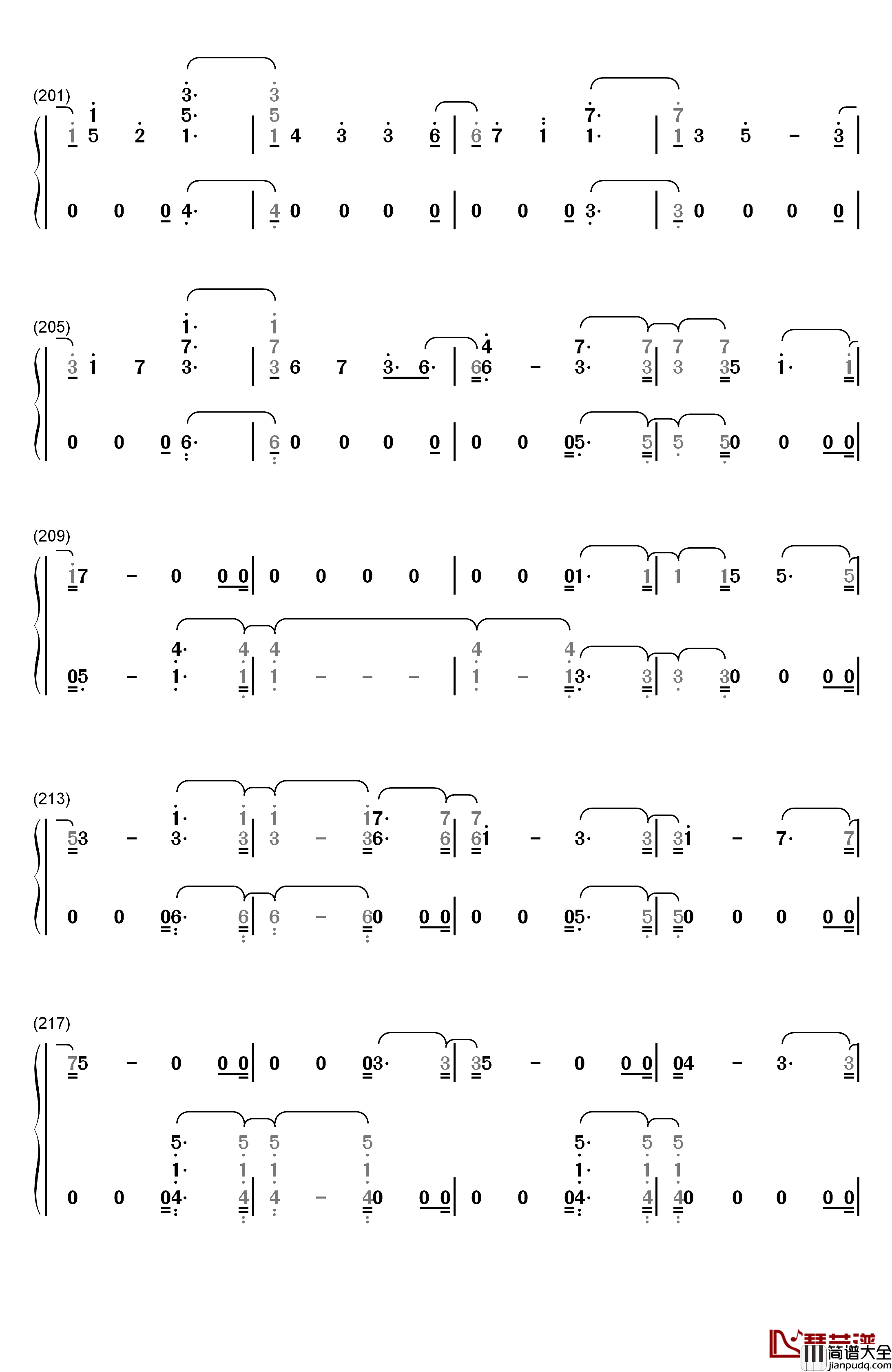 Crystal_Snow钢琴简谱_数字双手_防弹少年团