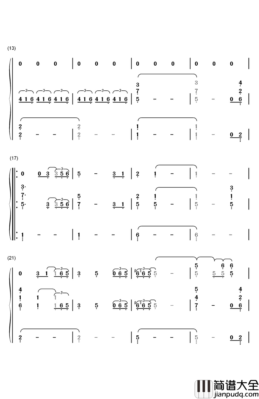 If_I_Ain’t_Got_You钢琴简谱_数字双手_Alicia_Keys