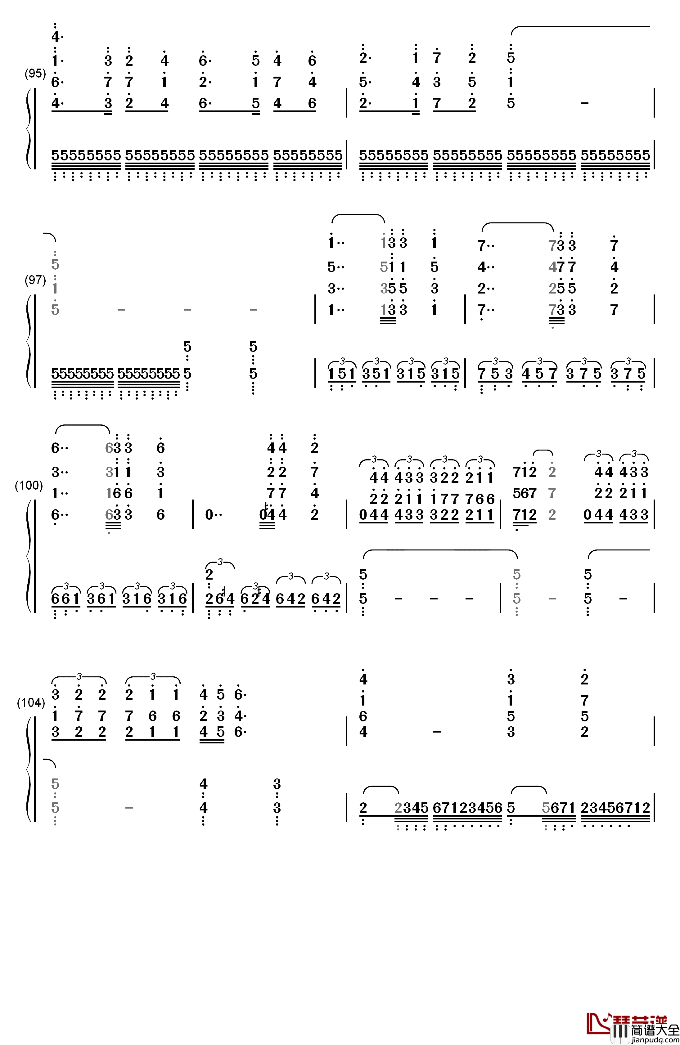 Bohemian_Rhapsody钢琴简谱_数字双手_马克西姆