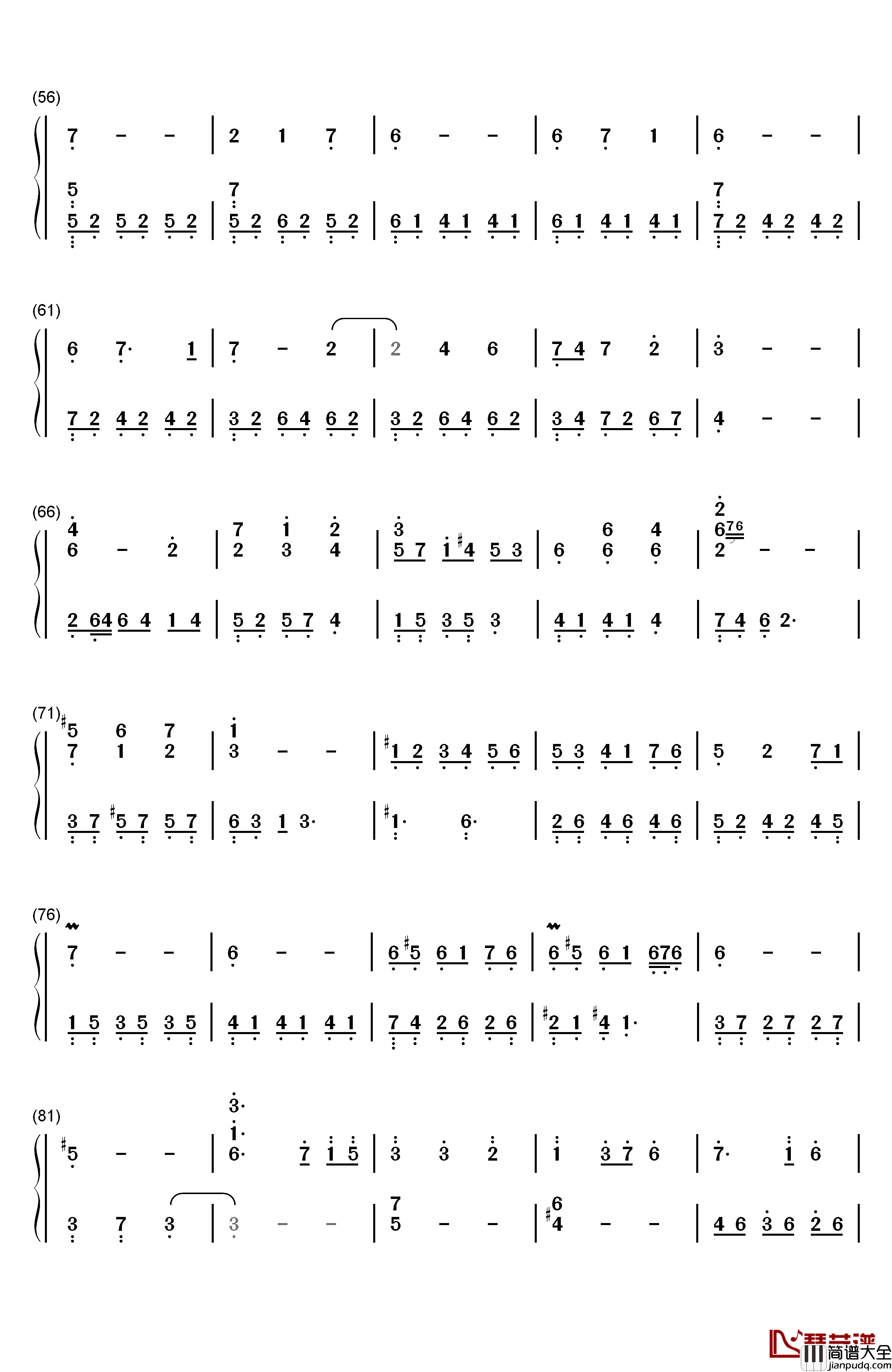 My_Heart_Is_Crying钢琴简谱_数字双手_Stairway_Games