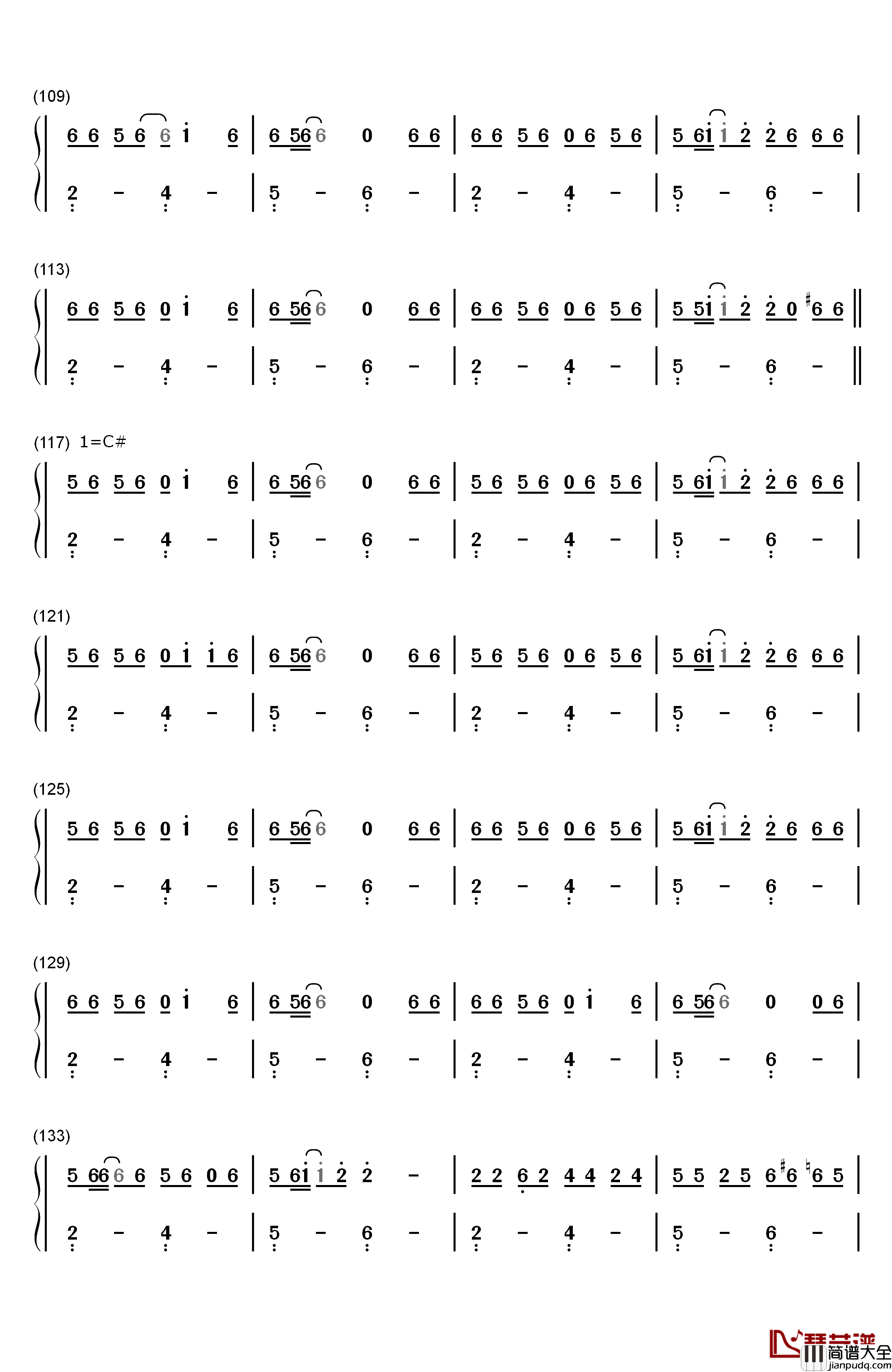 Teacher_Teacher钢琴简谱_数字双手_AKB48