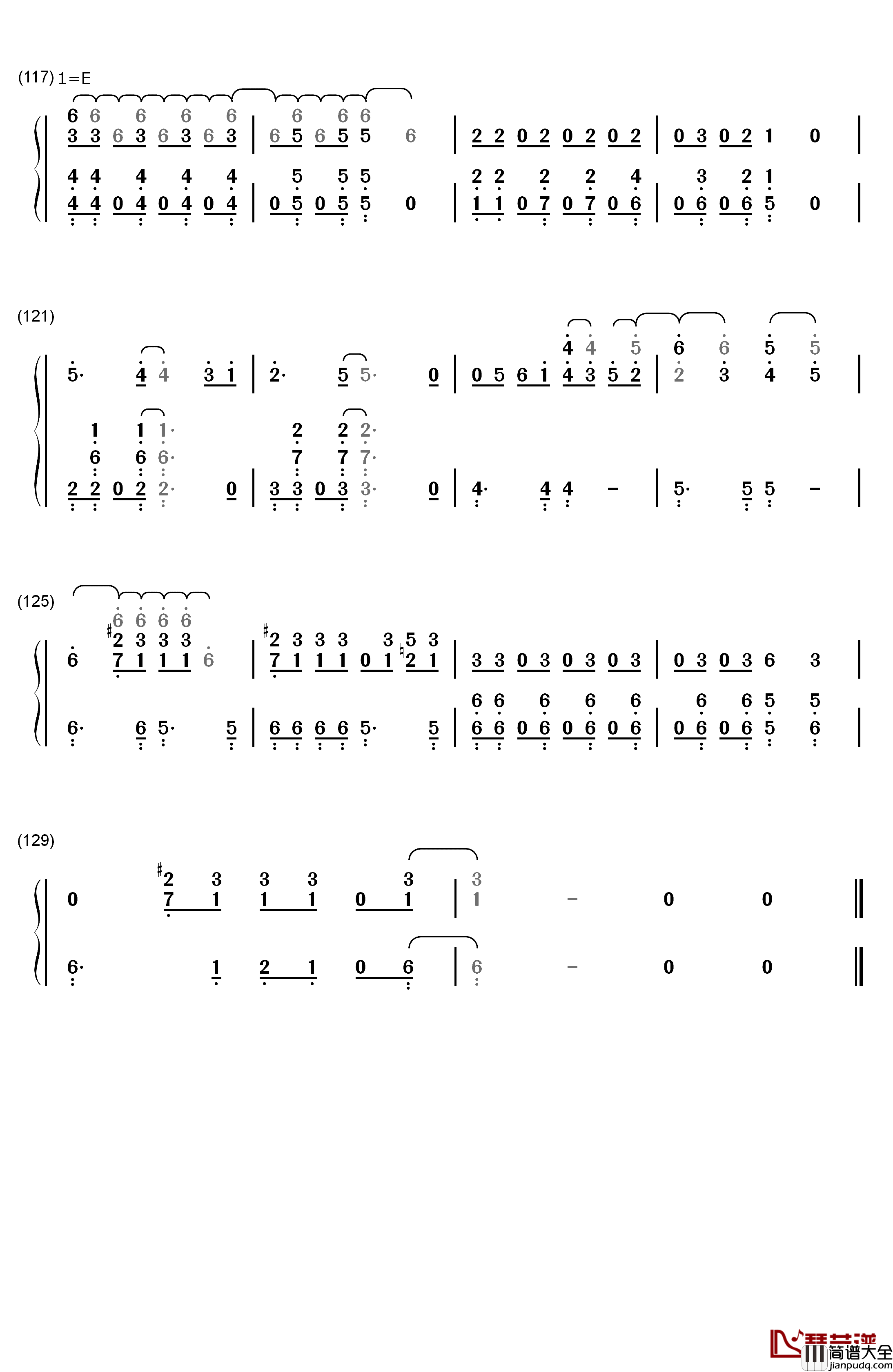 10年樱钢琴简谱_数字双手_AKB48