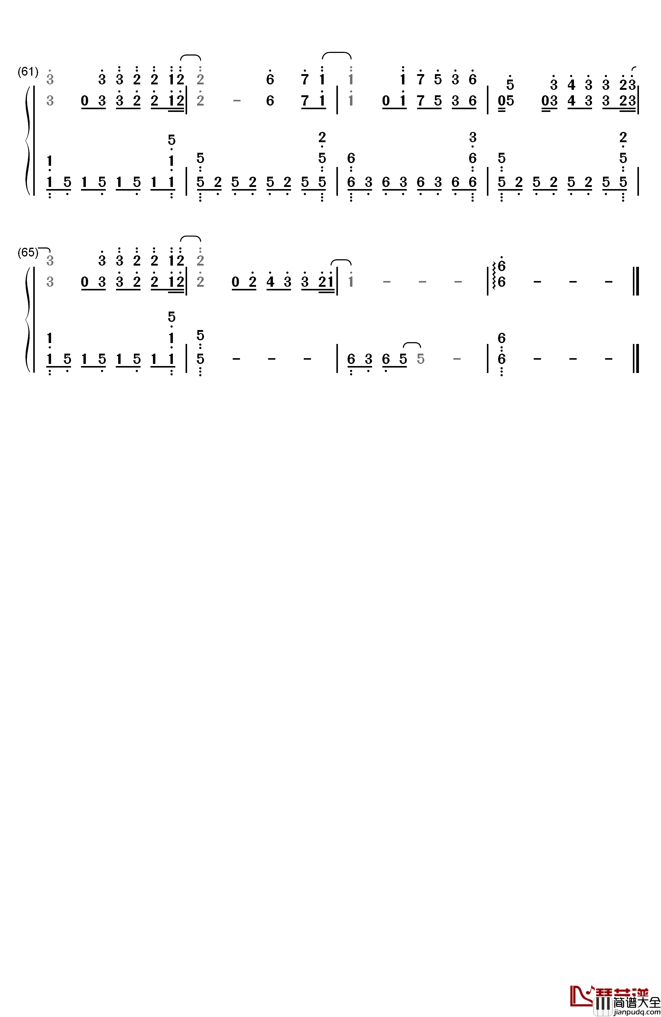 火影忍者钢琴简谱_数字双手_Rurutia__ルルティア