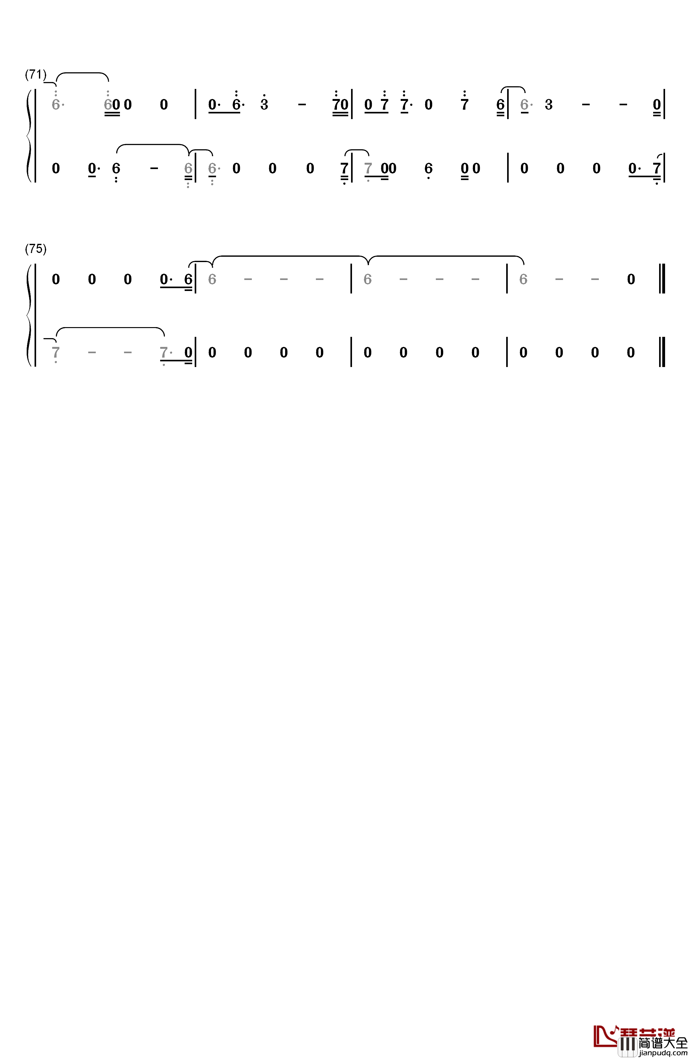 It_Won't_Kill_Ya钢琴简谱_数字双手_The_Chainsmokers_ft._Louane