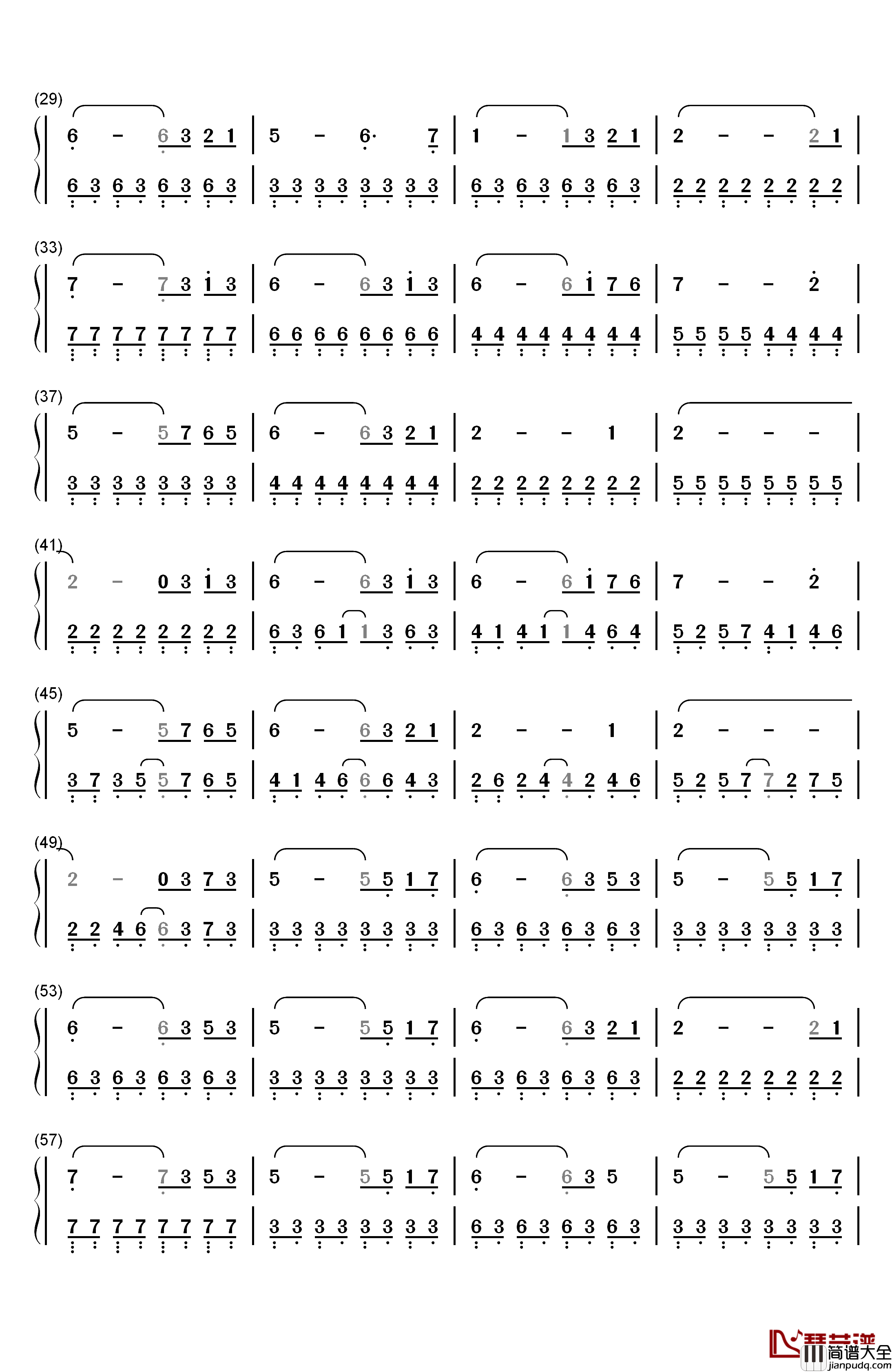 Here_We_Are_Again钢琴简谱_数字双手_日向大介