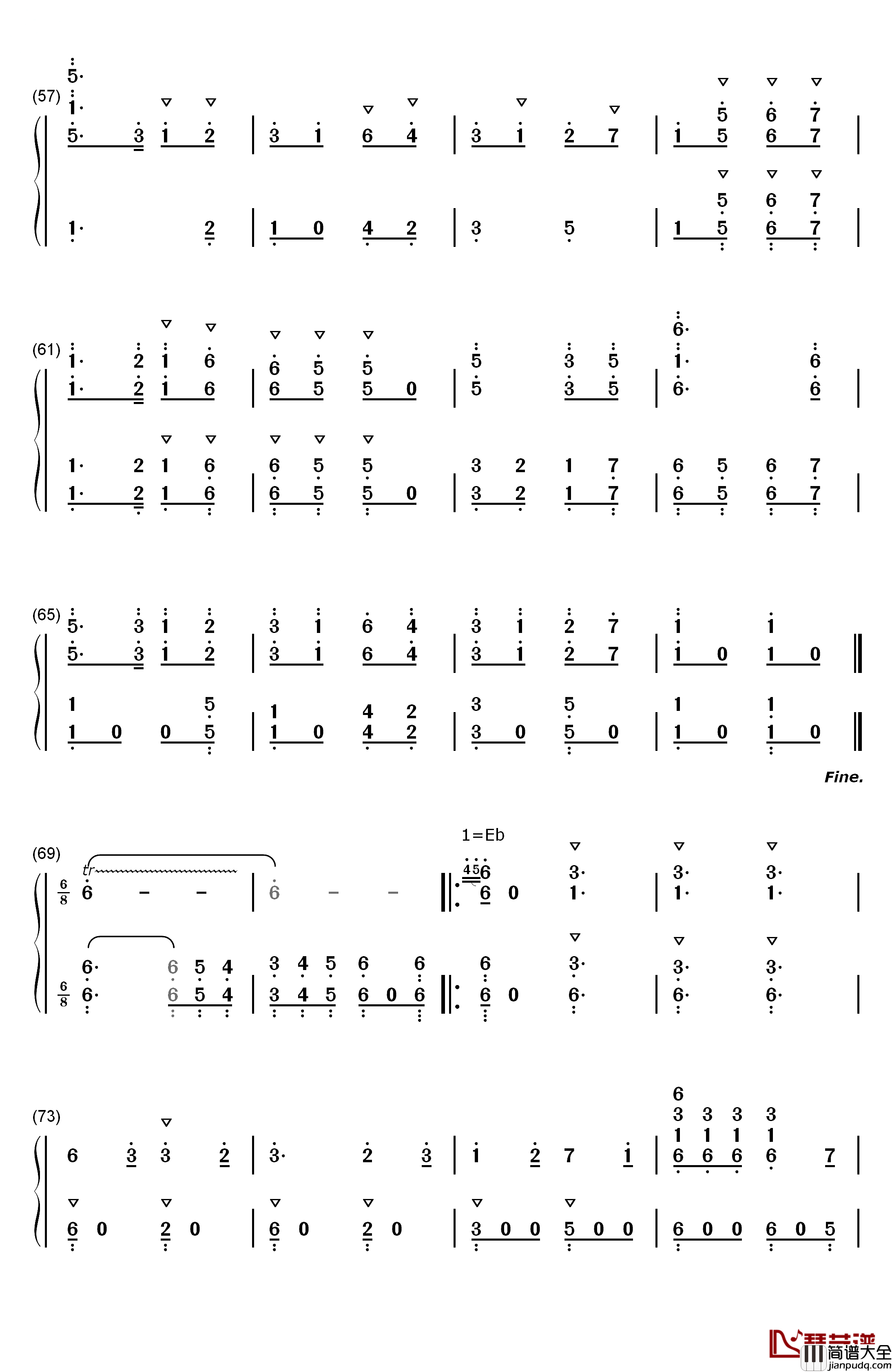 英国民歌组曲钢琴简谱_数字双手_沃恩·威廉斯