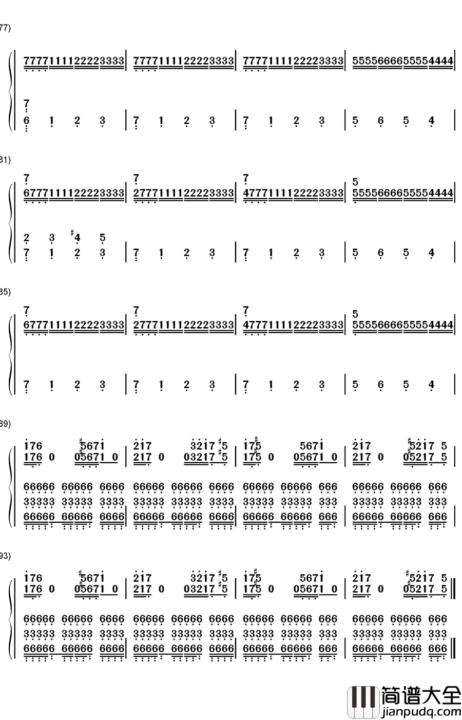 Mein_Herz_Brennt钢琴简谱_数字双手_Rammstein