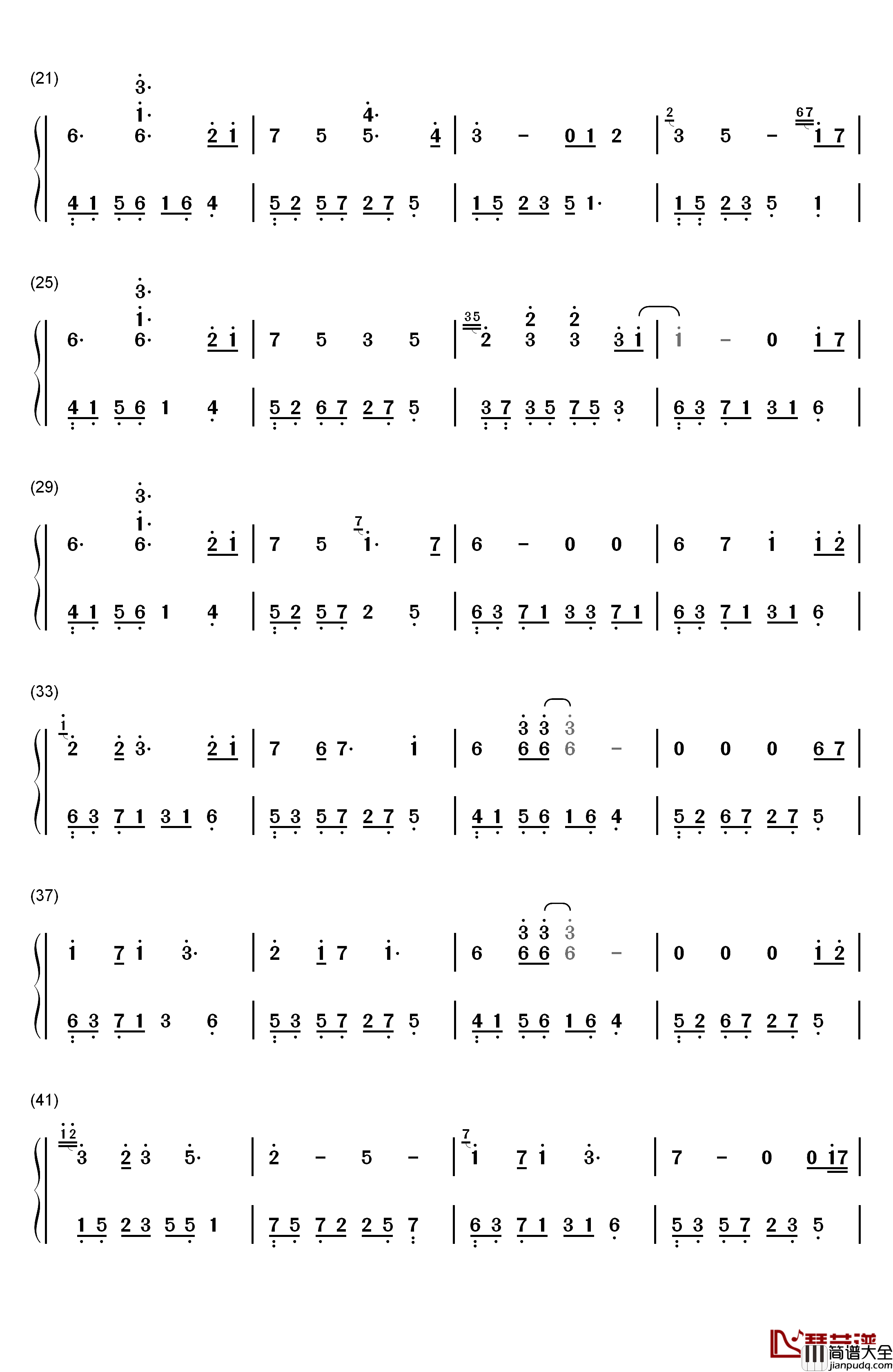 夜的钢琴曲_18钢琴简谱_数字双手_石进