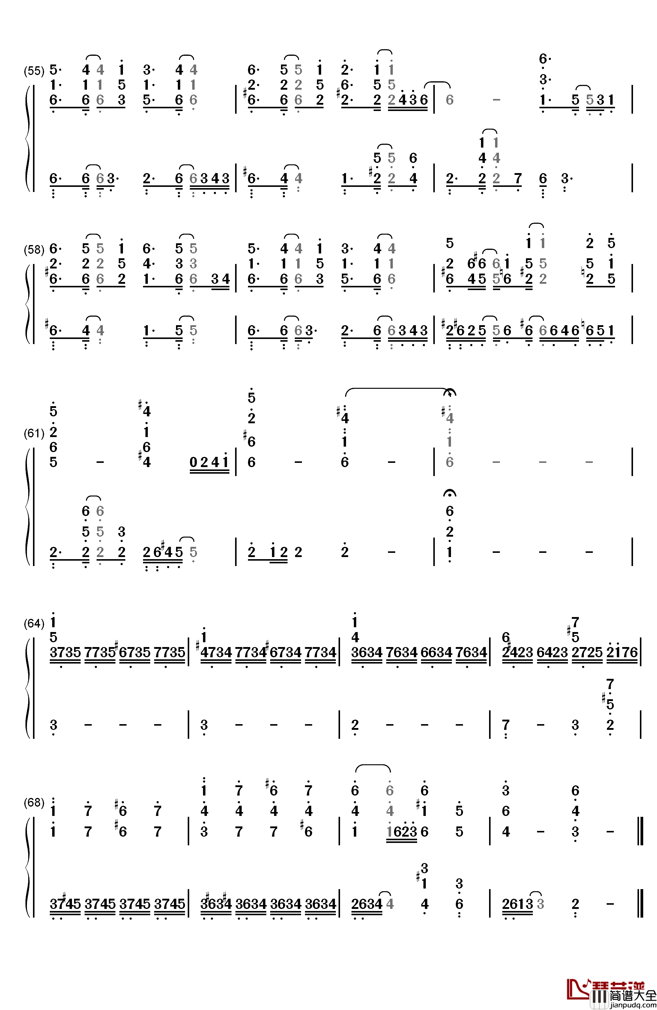 Gate_of_Steiner钢琴简谱_数字双手_命运石之门