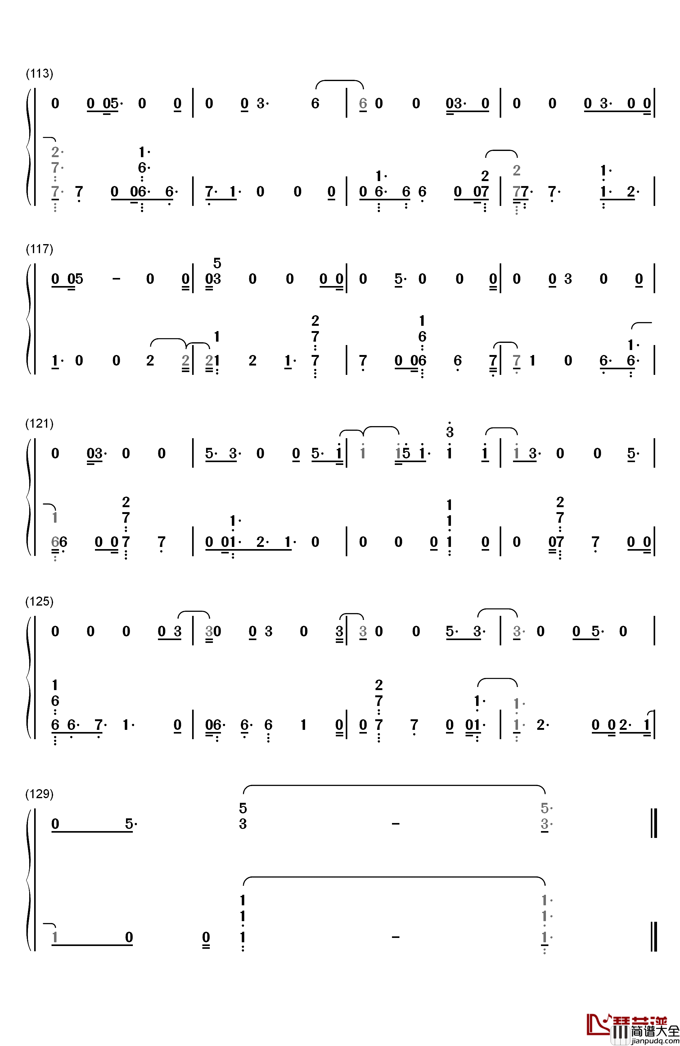 Dear_Lover钢琴简谱_数字双手_Little_Mix