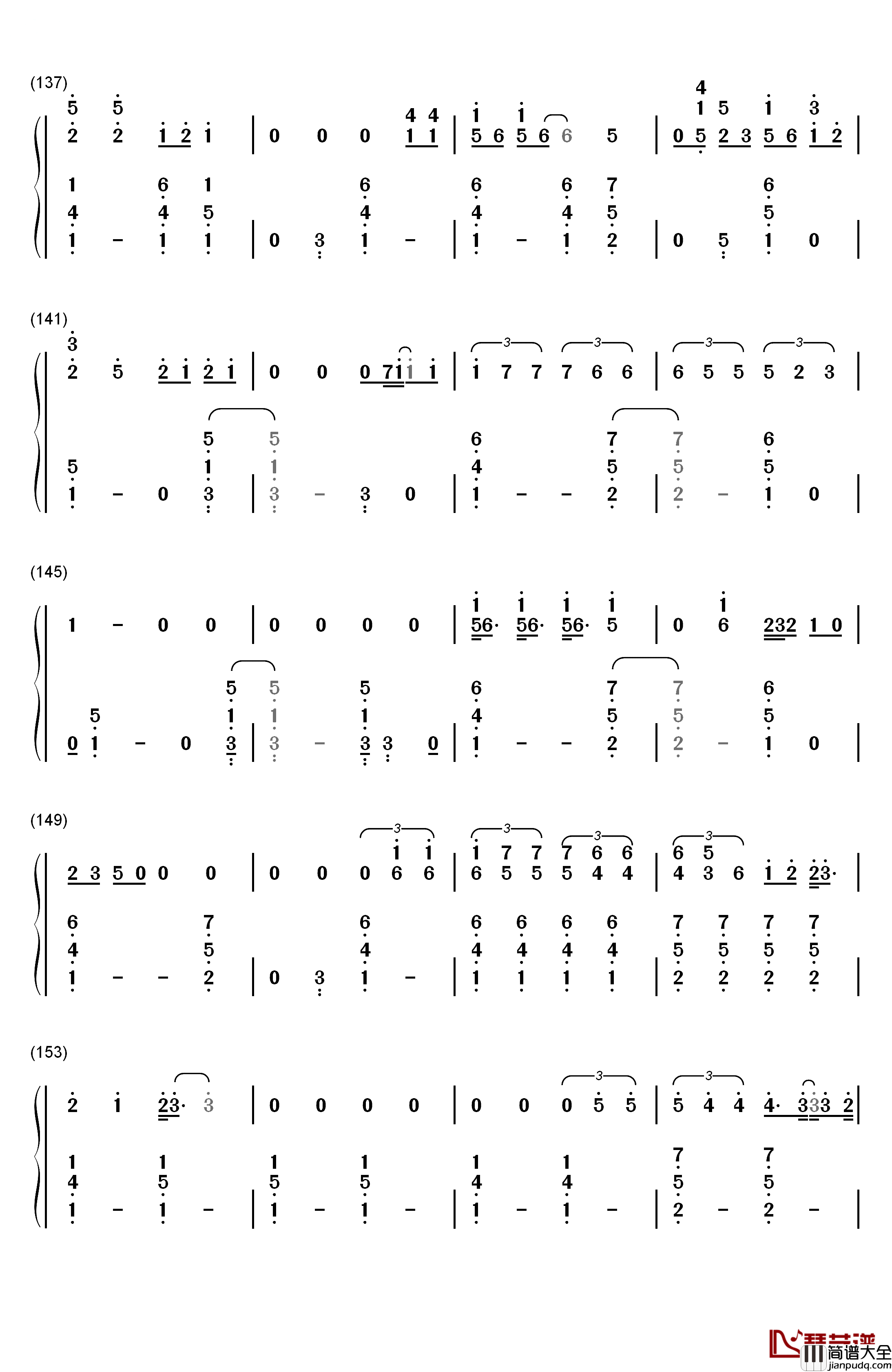 Thinking_Out_Loud钢琴简谱_数字双手_Ed_Sheeran