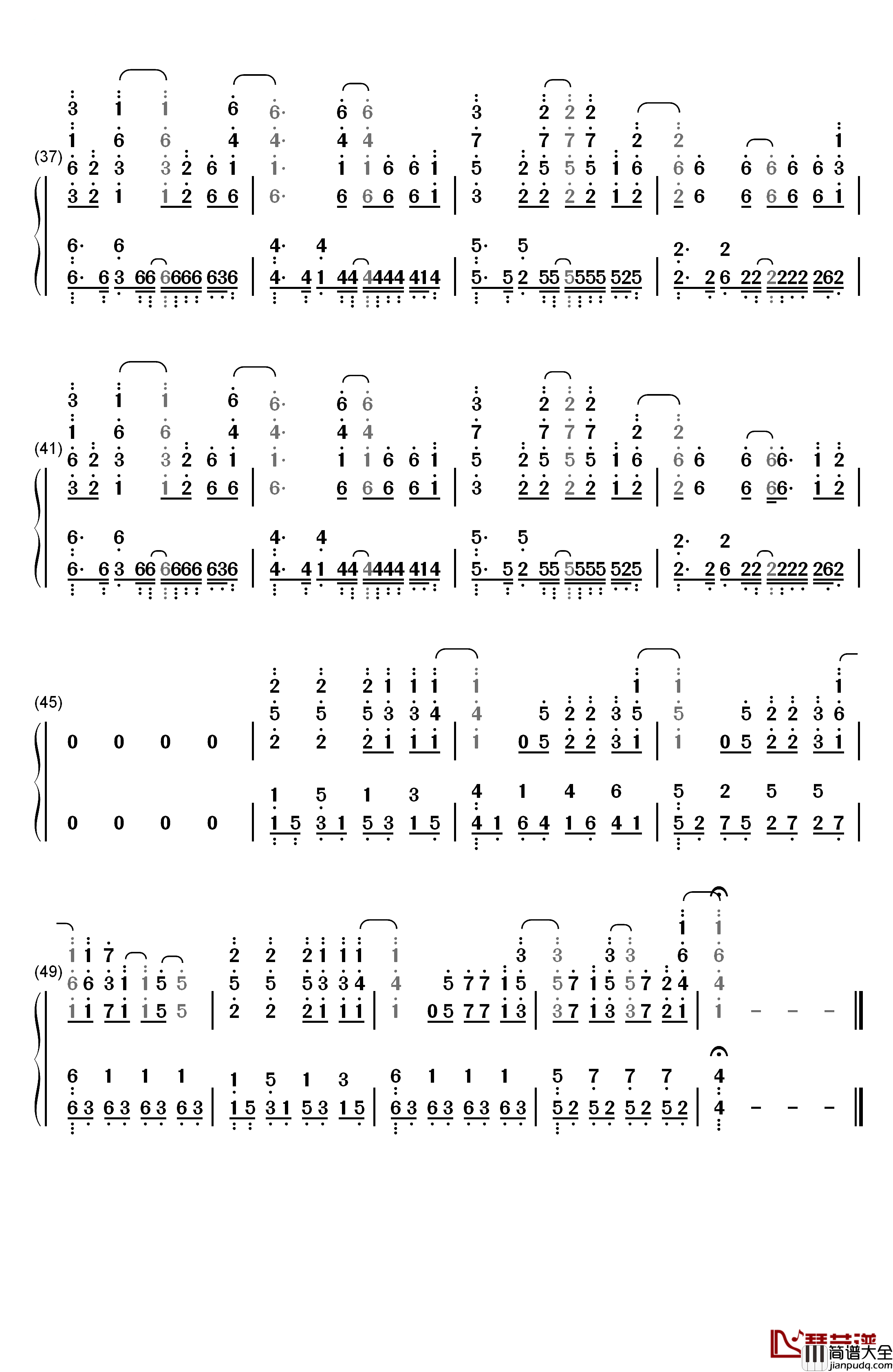 GravityWall钢琴简谱_数字双手_SawanoHiroyuki[nZk]:Tielle_&_Gemie