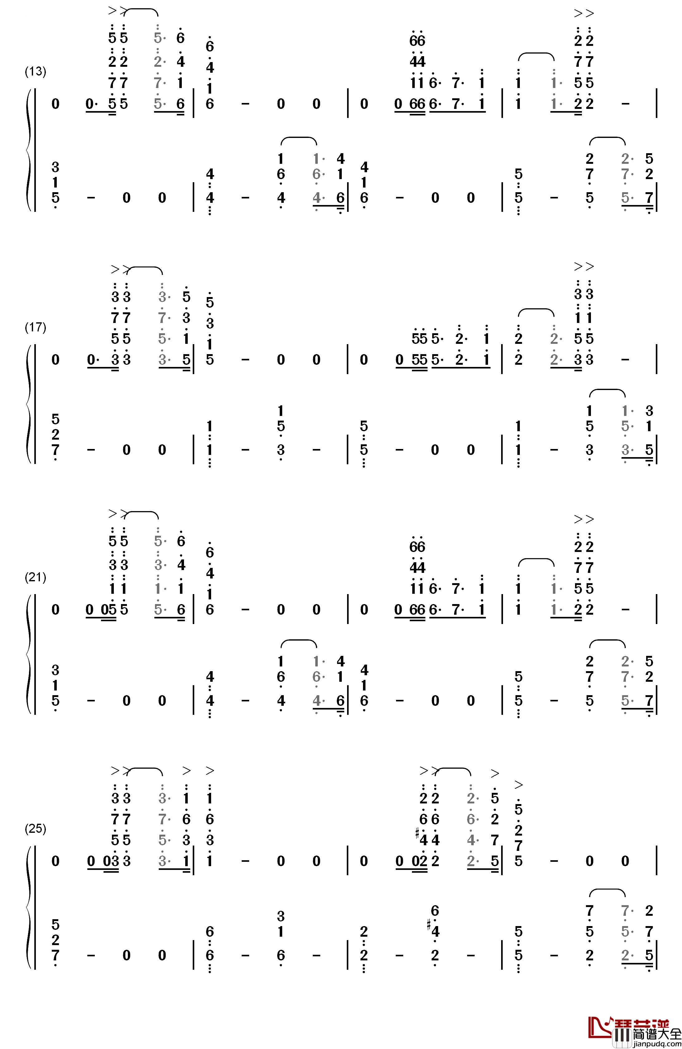 Wonderland钢琴简谱_数字双手_马克西姆