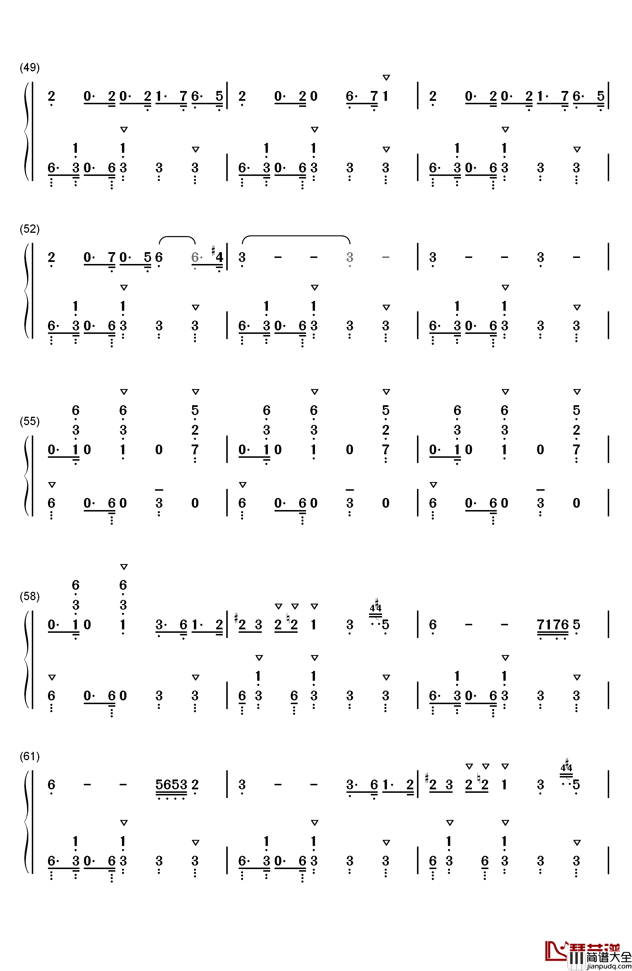 Take_Five钢琴简谱_数字双手_Paul_Desmond