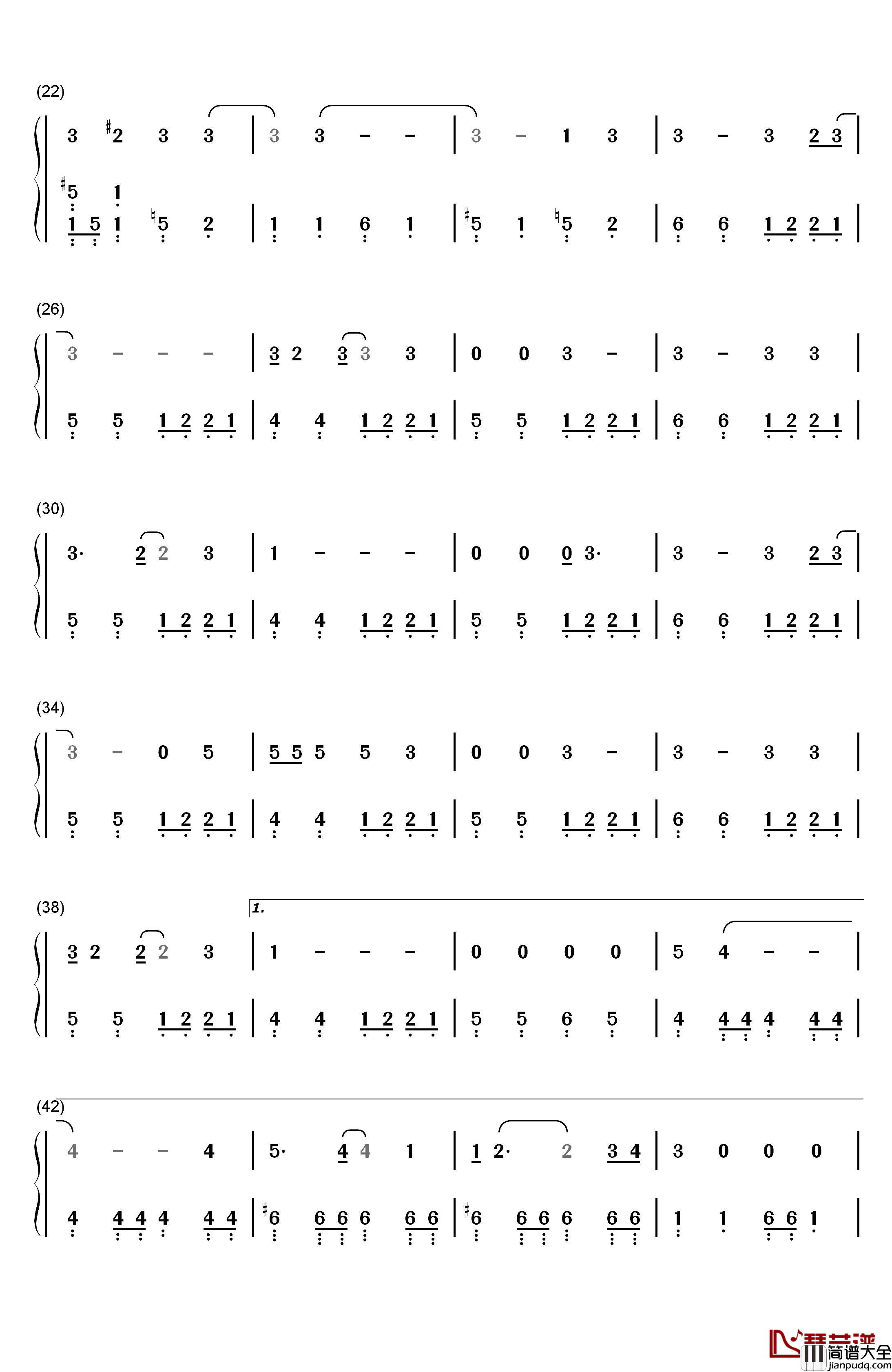 Just_a_Girl钢琴简谱_数字双手_No_Doubt