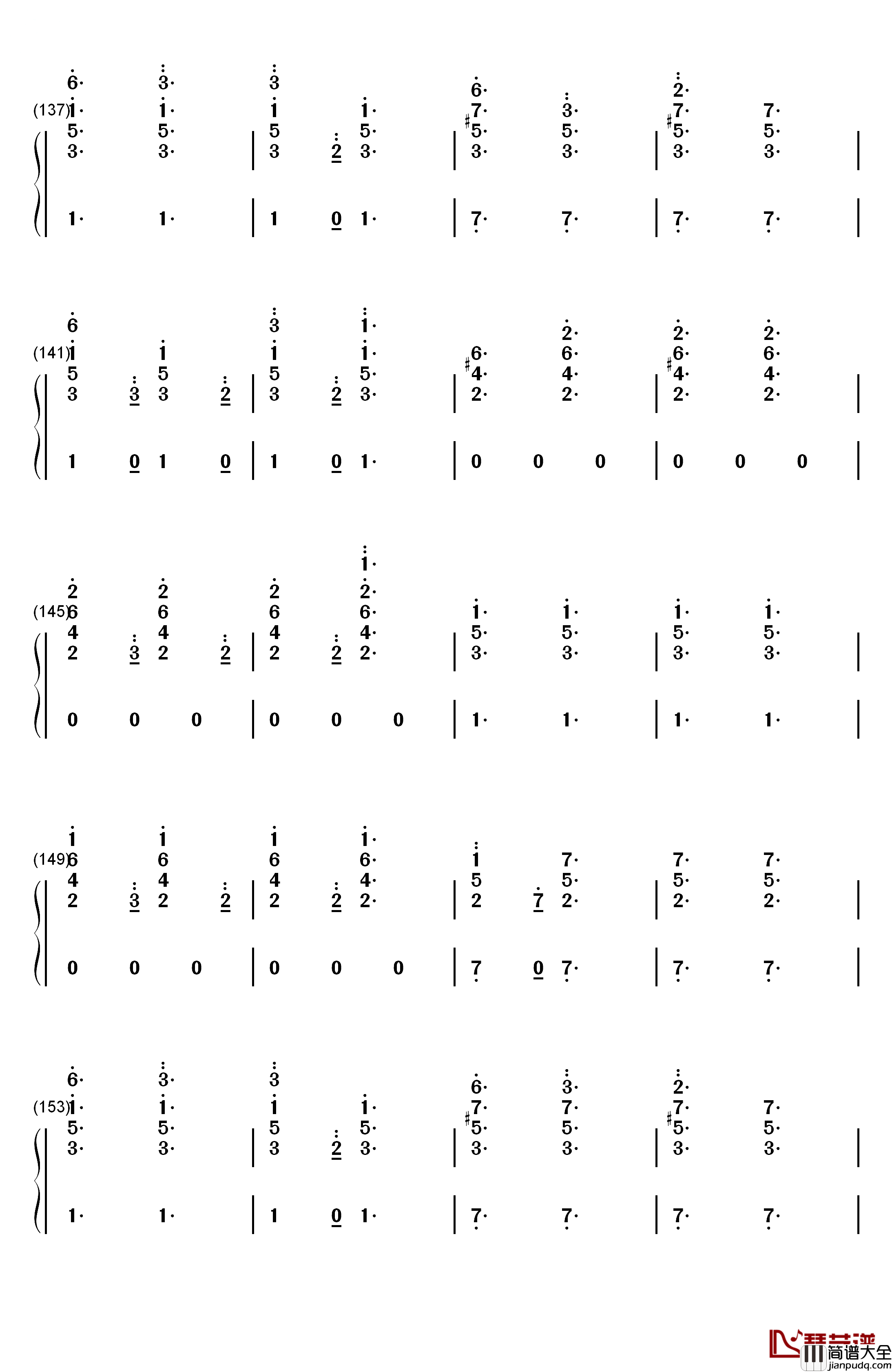 Candy_Cane_Lane钢琴简谱_数字双手_Sia