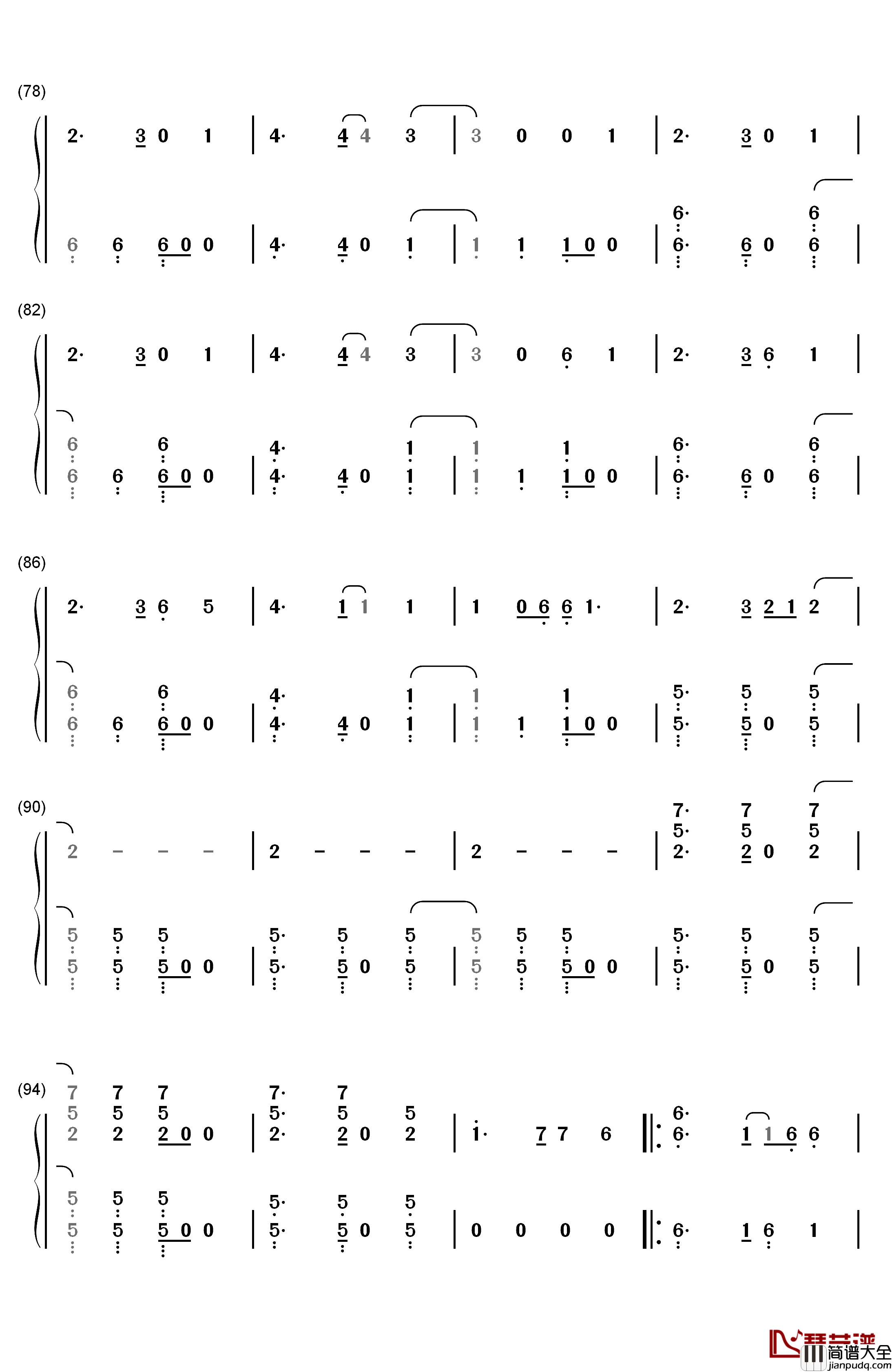 Can't_Stop_Dancin'钢琴简谱_数字双手_Becky_G