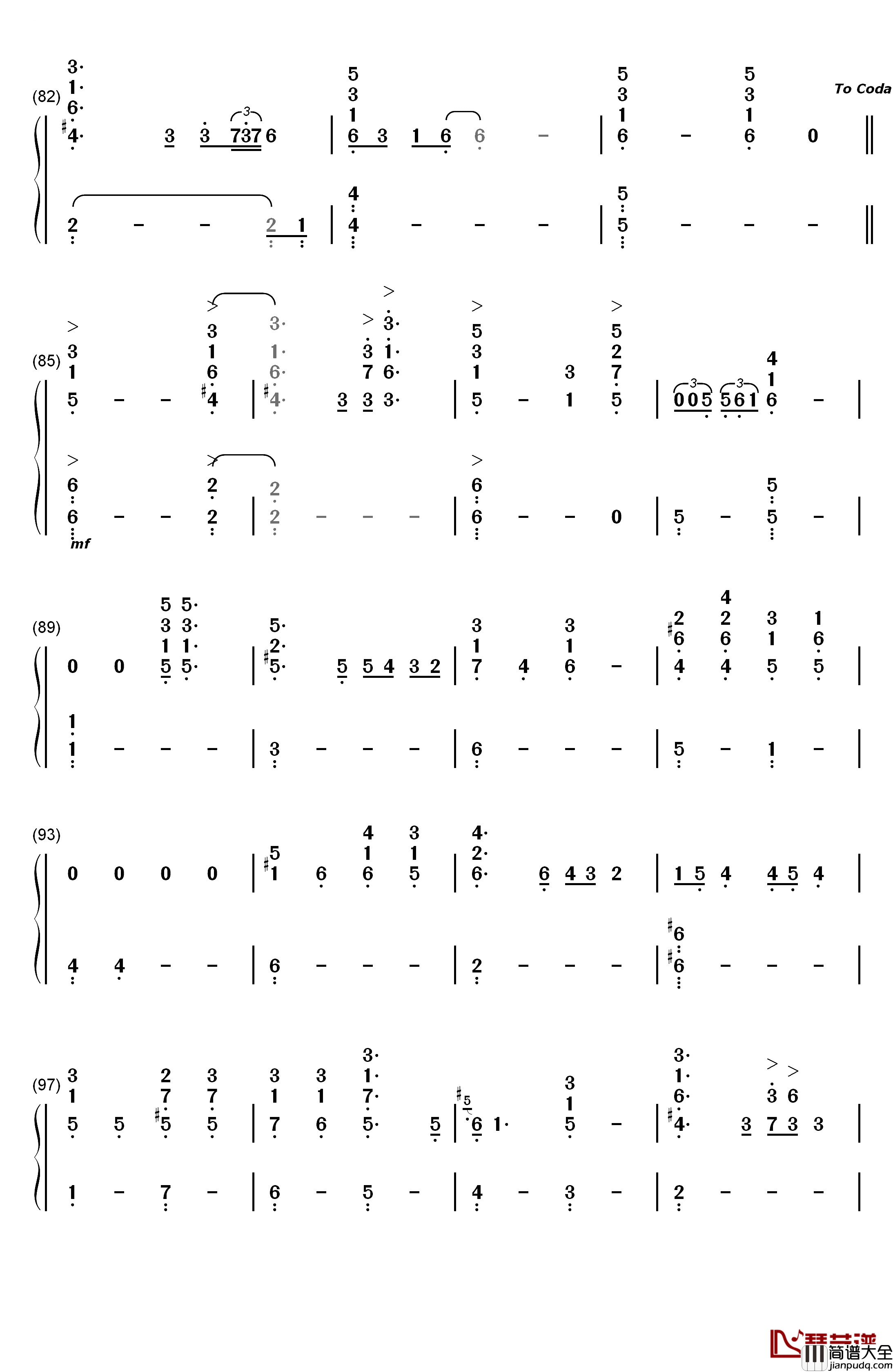 New_York_State_Of_Mind_钢琴简谱_数字双手_Billy_Joel