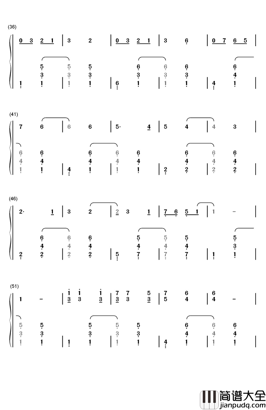青春啊,青春钢琴简谱_数字双手_关贵敏