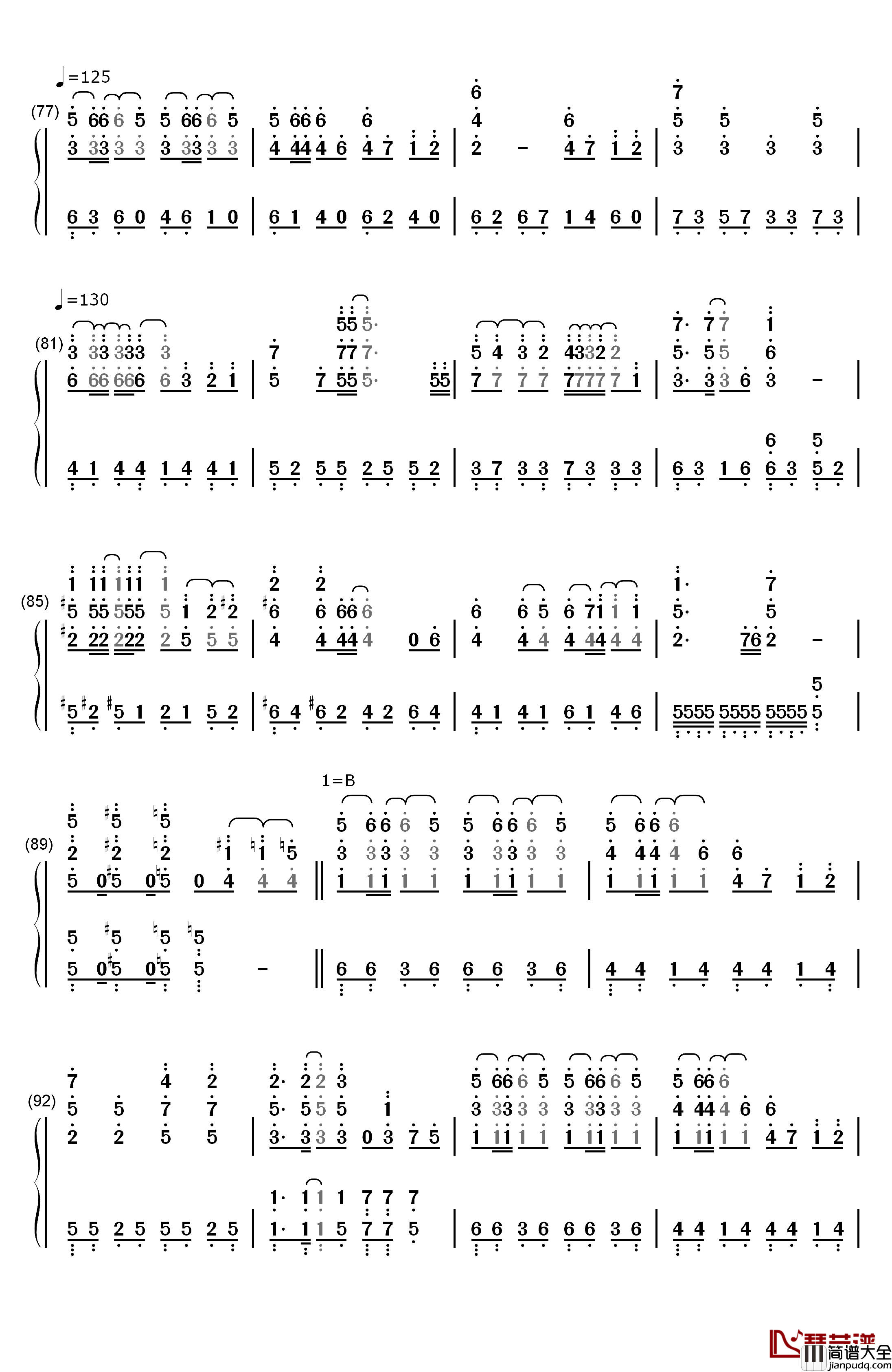Only_My_Railgun钢琴简谱_数字双手_FripSide