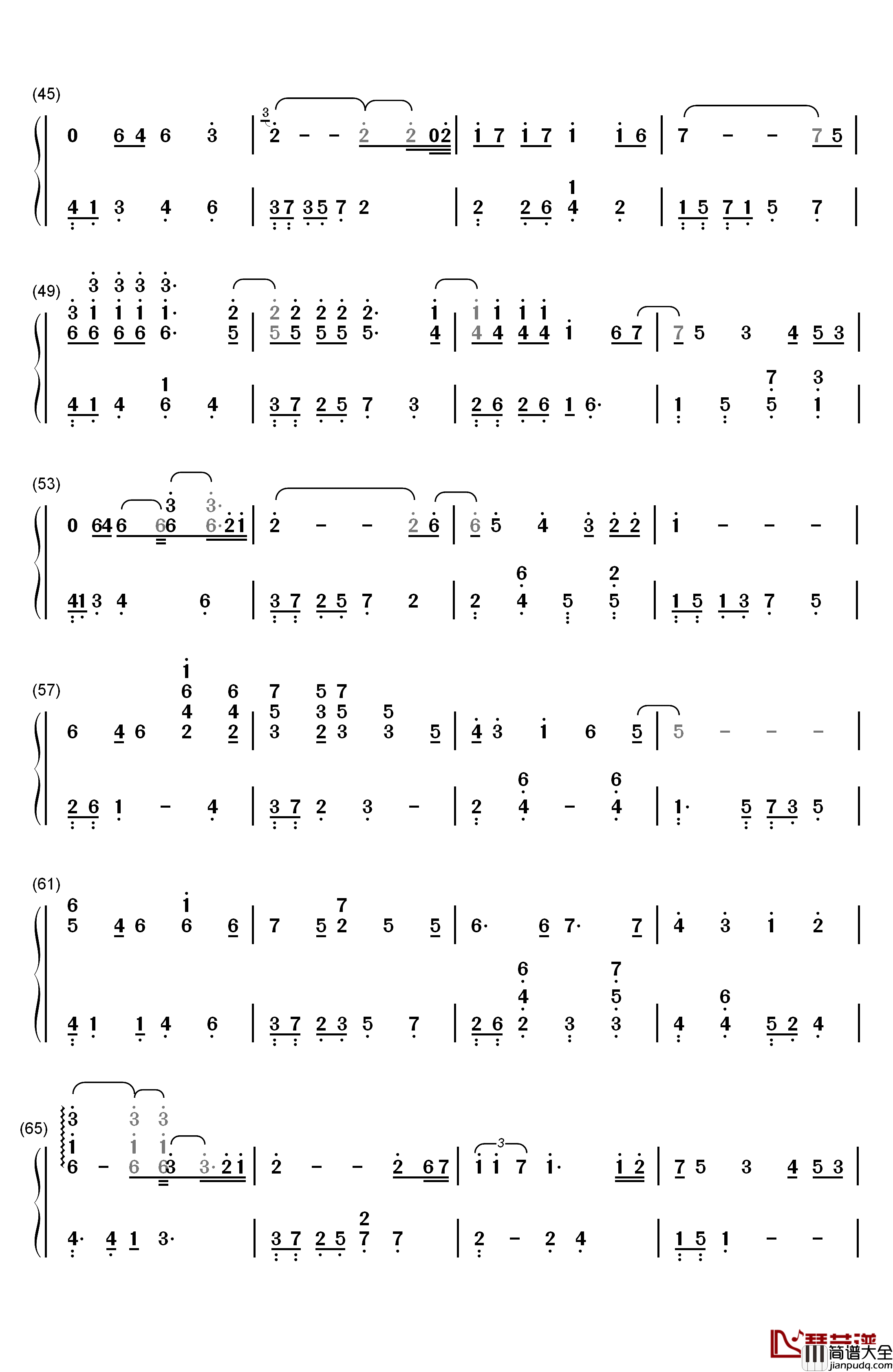 Loving_You钢琴简谱_数字双手_Minnie_Riperton__蜜妮莱普顿